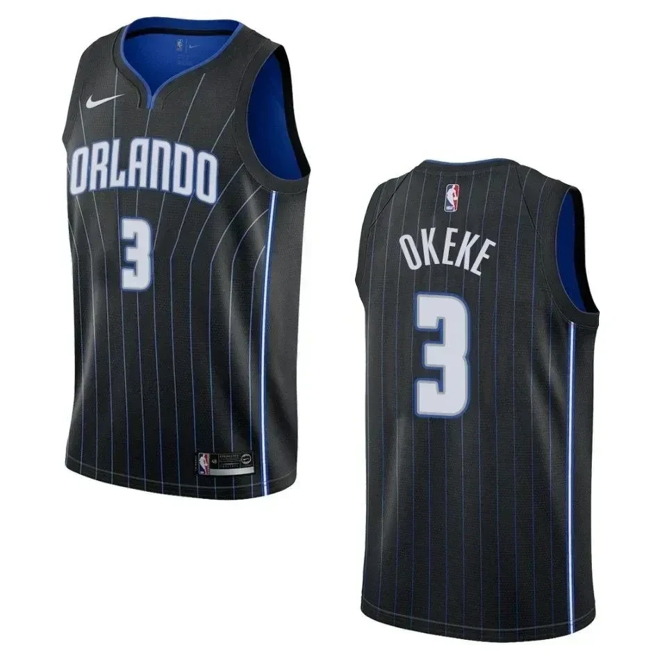 Men's Orlando Magic 3 Chuma Okeke Statement Swingman Jersey - Black - JS571 