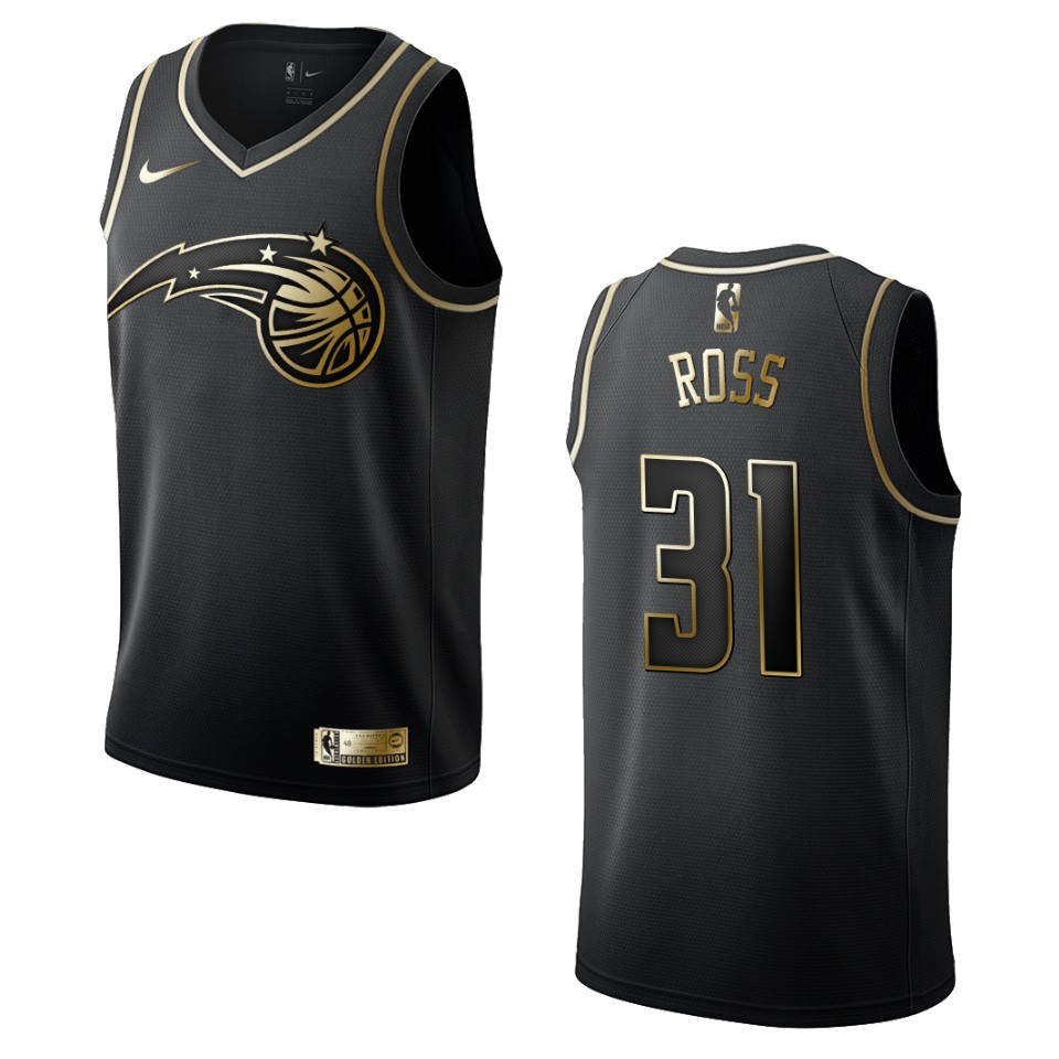 Men’s Orlando Magic #31 Terrence Ross Golden Edition Jersey – Black