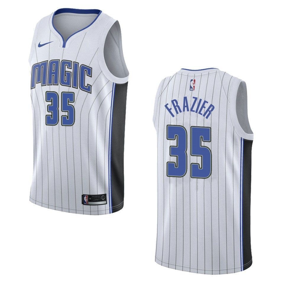 Men's Orlando Magic 35 Melvin Frazier Association Swingman Jersey - White - JS347 