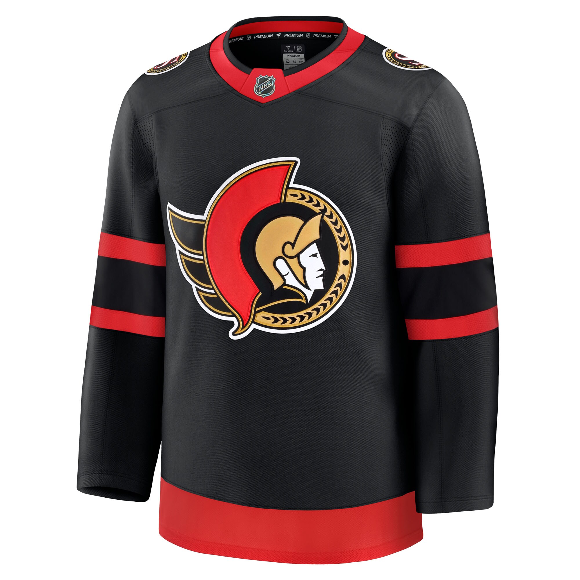 Alternative view of Men's Ottawa Senators Black Home Premium Jersey - JS871 