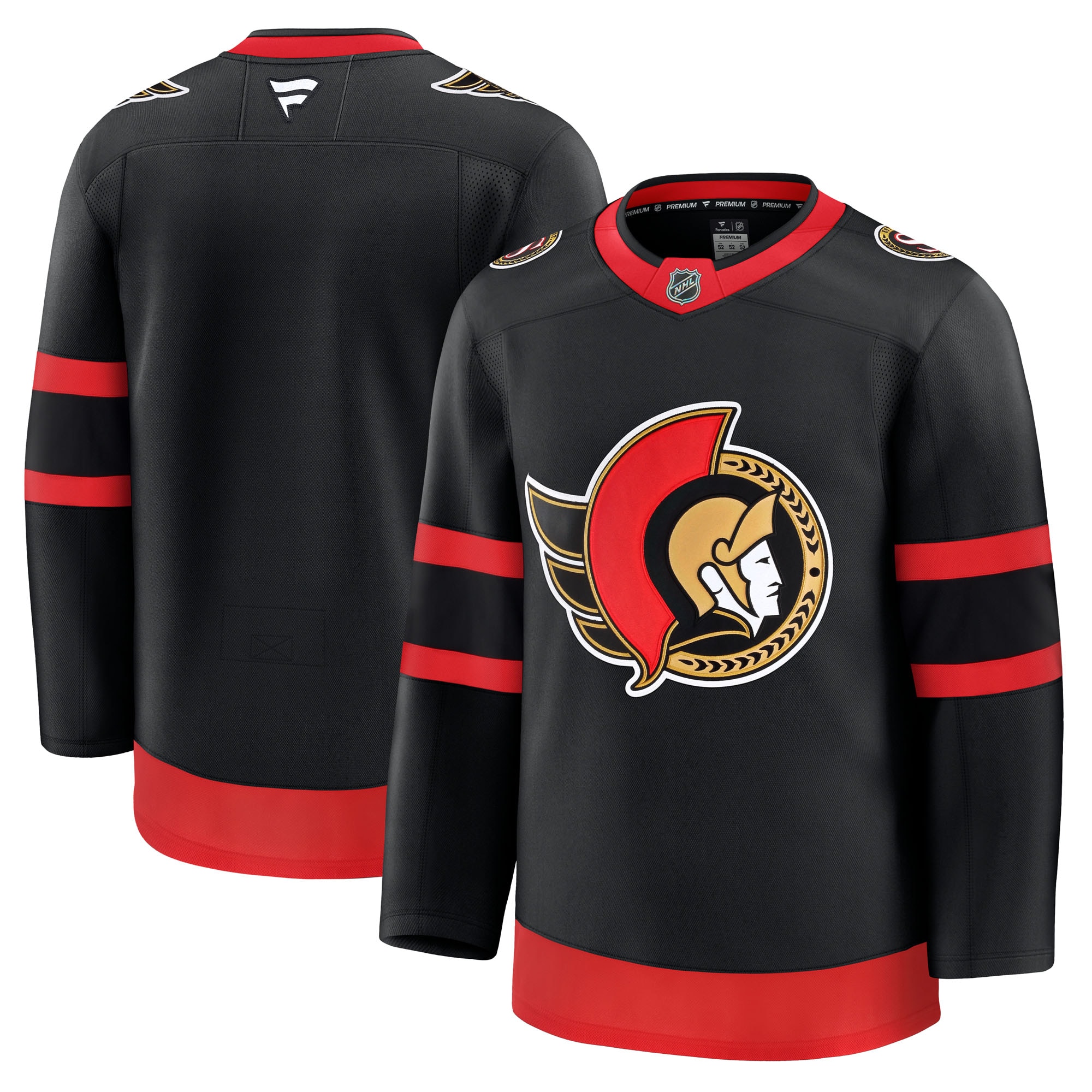Men's Ottawa Senators Black Home Premium Jersey - JS871 