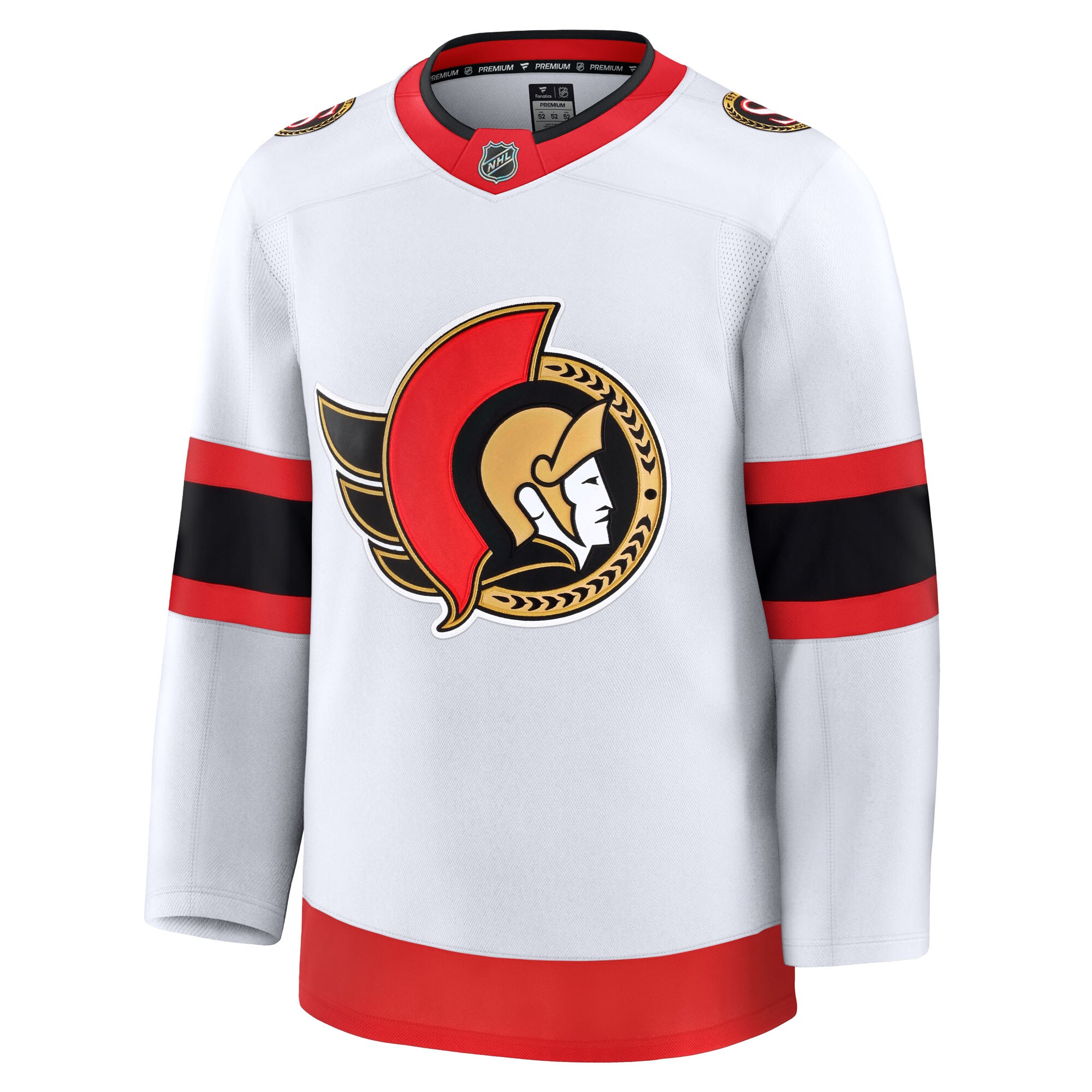 Alternative view of Men's Ottawa Senators White Away Premium Jersey - JS728 