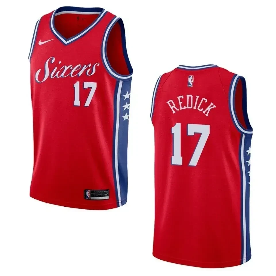 Men's Philadelphia 76ers 17 J.j. Redick Statement Swingman Jersey - Red - JS892 