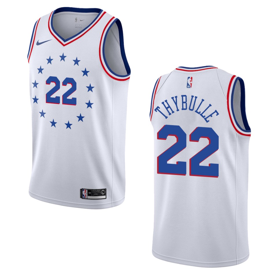 Men's Philadelphia 76ers #22 Matisse Thybulle Earned Swingman Jersey - White