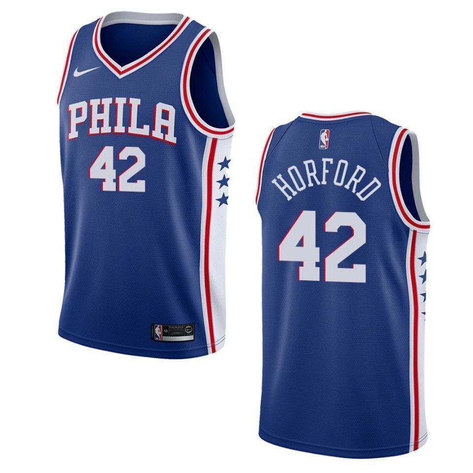 Men's Philadelphia 76ers 42 Al Horford Icon Swingman Jersey - Blue - JS753 