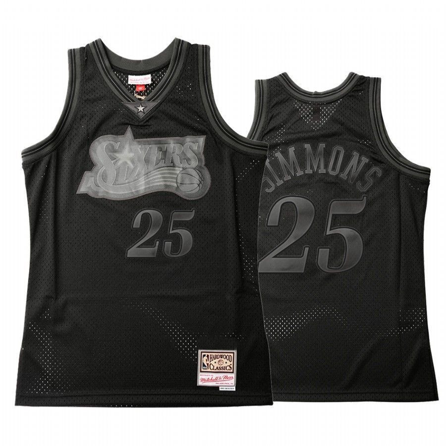 Men's Philadelphia 76ers Ben Simmons 25 Throwback Tonal Jersey - JS644 