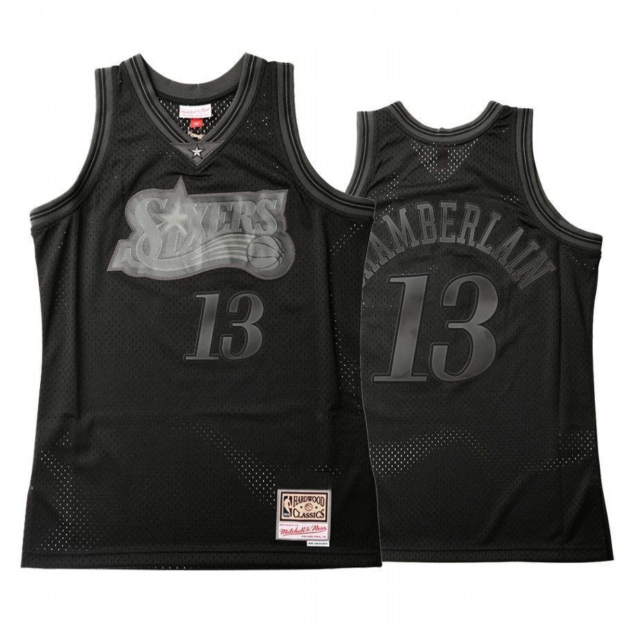 Men's Philadelphia 76ers Wilt Chamberlain 13 Throwback Tonal Jersey - JS787 