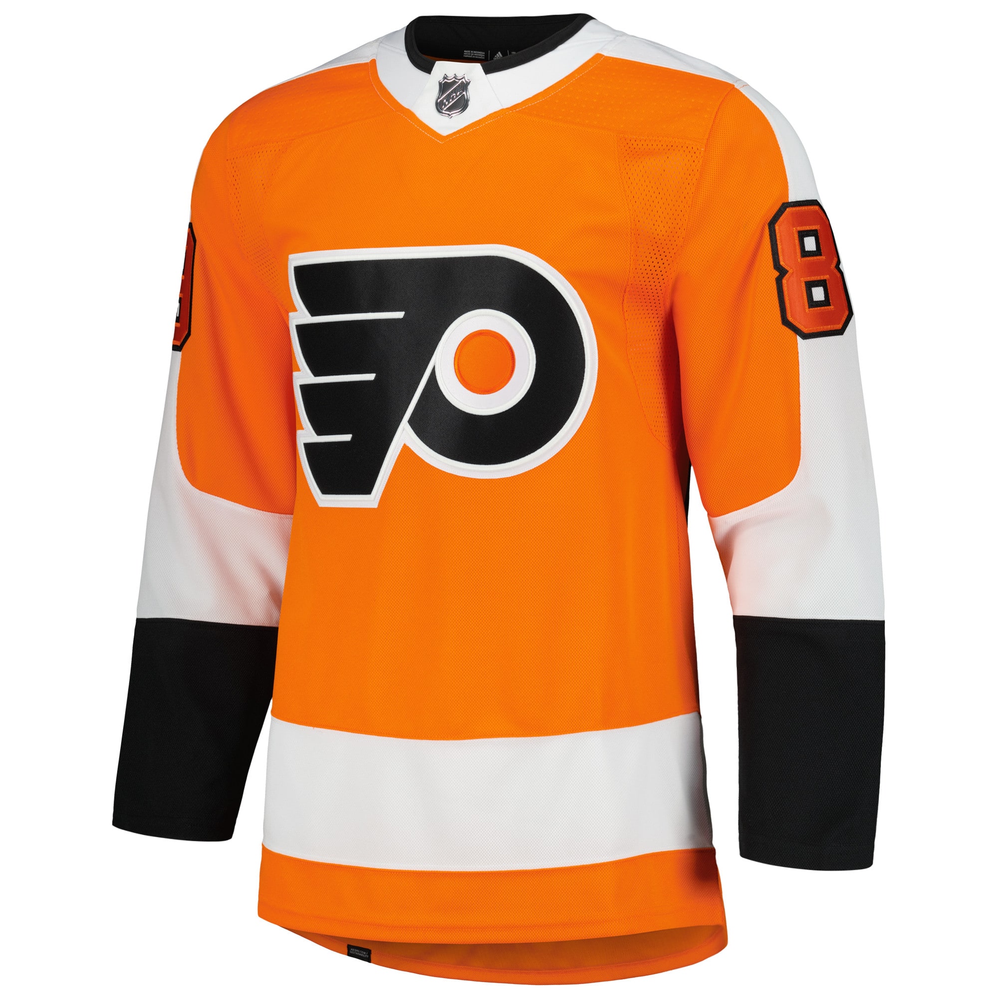 Alternative view of Men's Philadelphia Flyers Cam Atkinson Orange Home Primegreen Player Jersey - JS693 