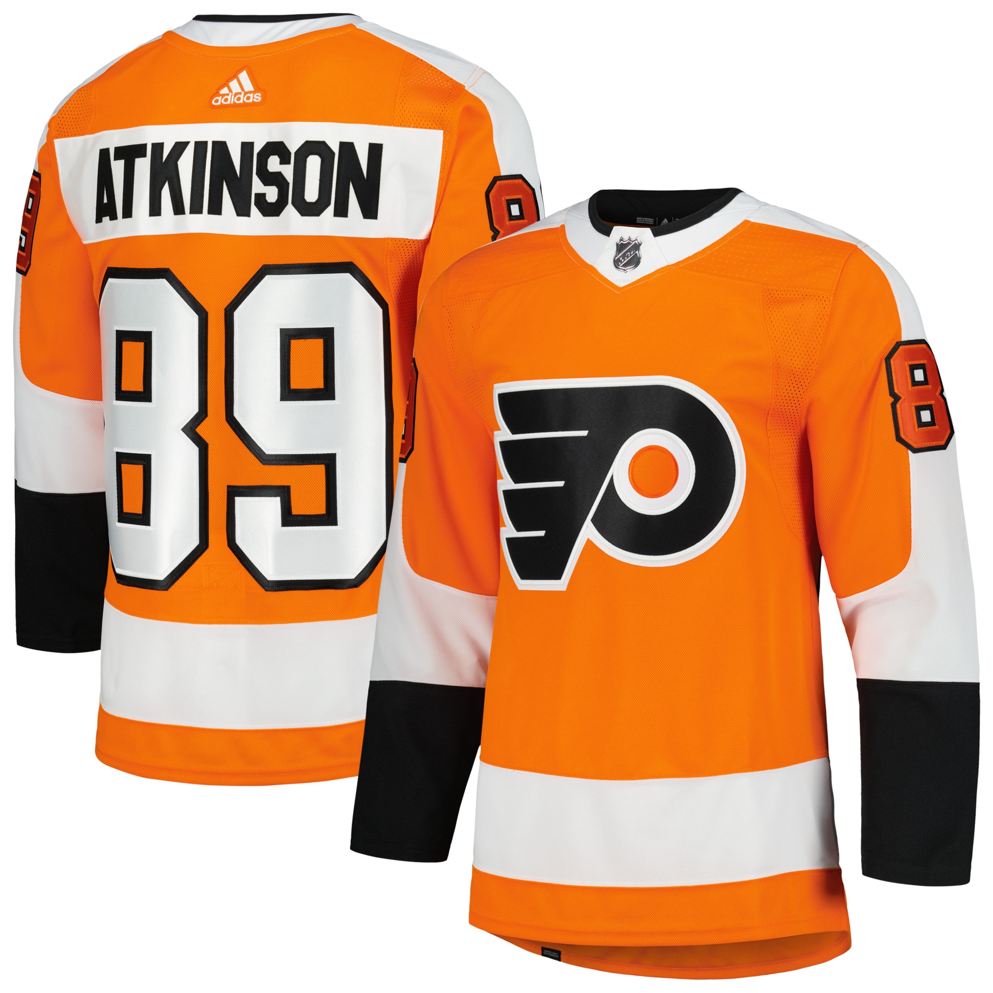 Men's Philadelphia Flyers Cam Atkinson Orange Home Primegreen Player Jersey - JS693 