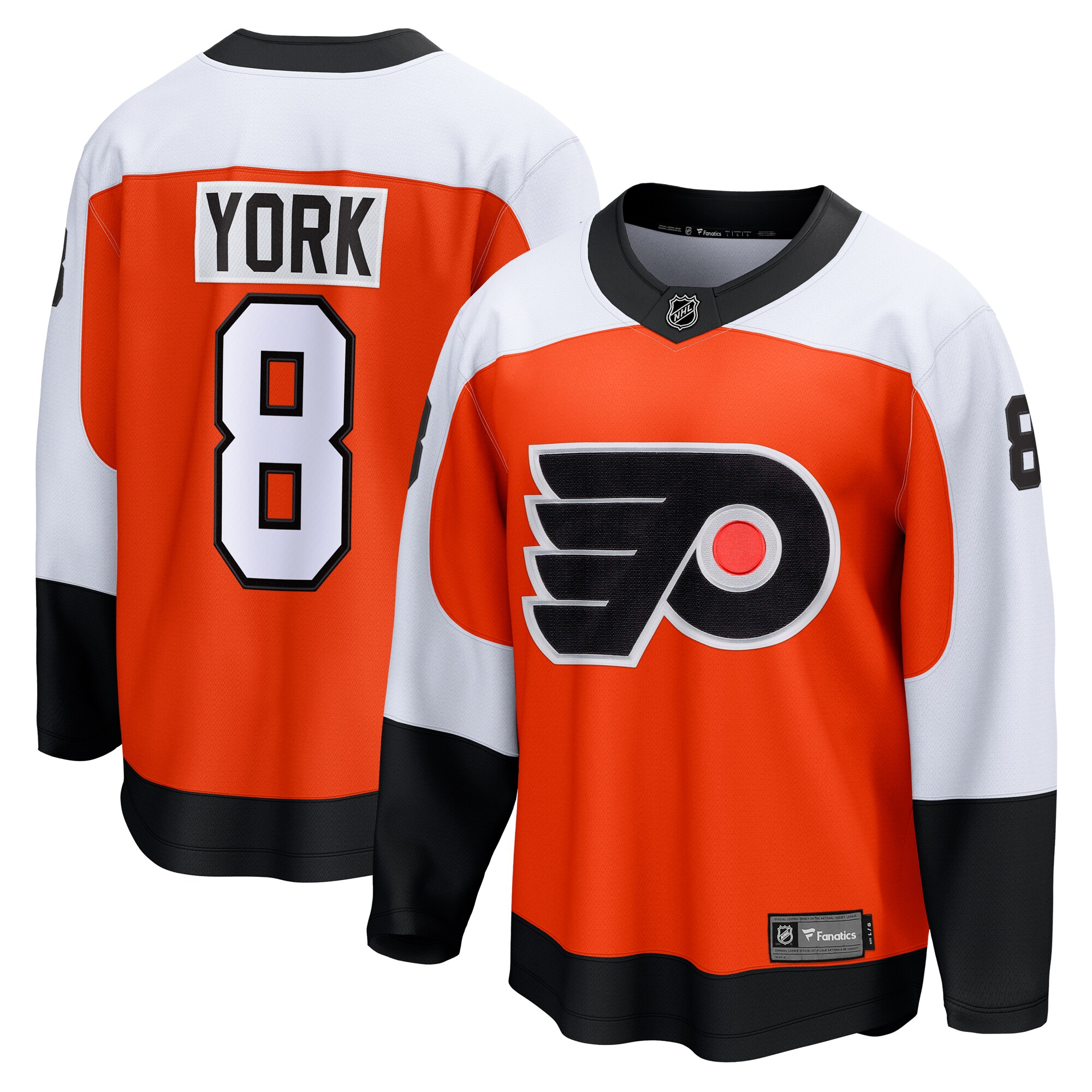 Men's Philadelphia Flyers Cam York Orange Home Breakaway Jersey - JS595 
