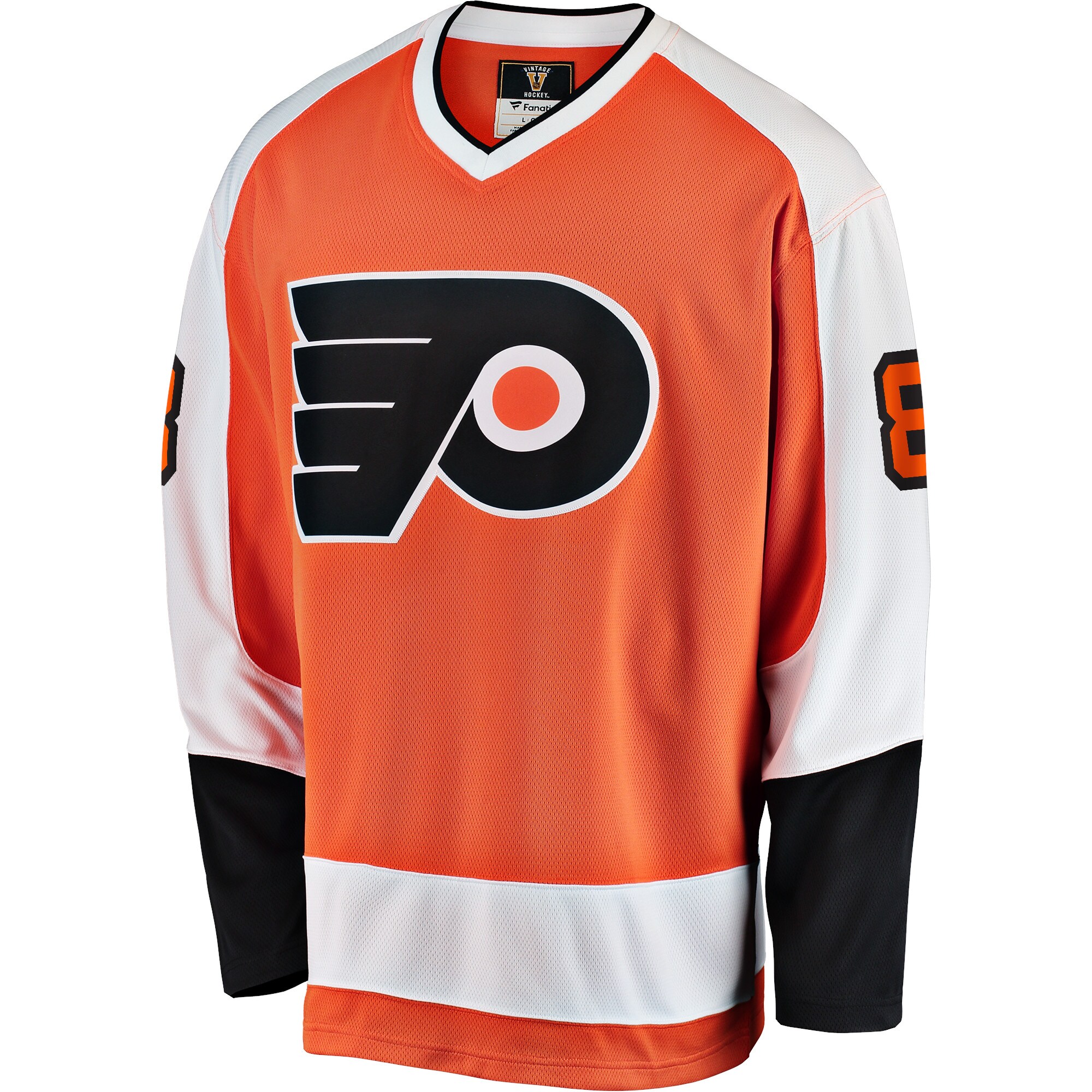 Alternative view of Men's Philadelphia Flyers Dave Schultz Orange Premier Breakaway Retired Player Jersey - JS392 