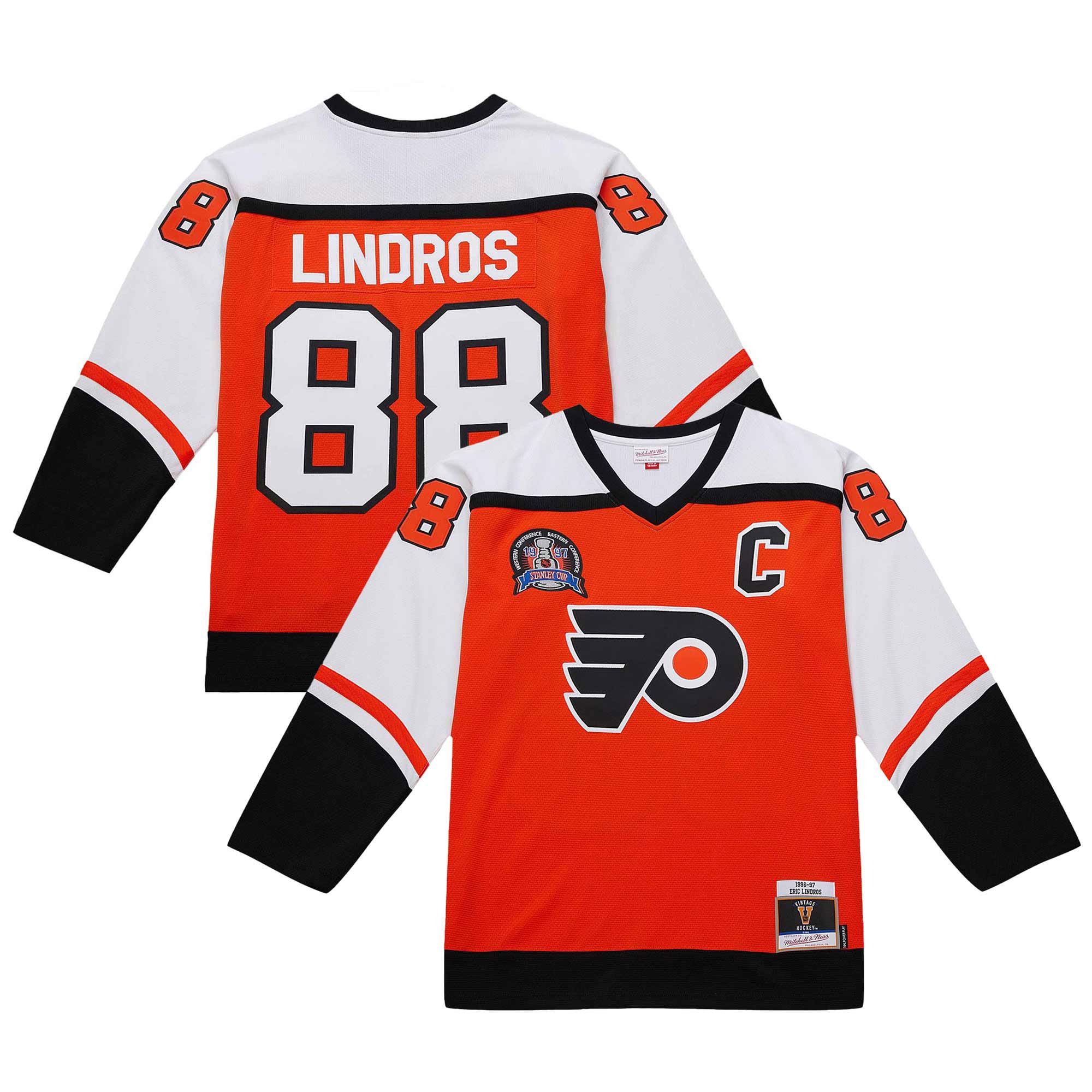 Men's Philadelphia Flyers Eric Lindros Orange 1996-97 Power Play Jersey - JS706 