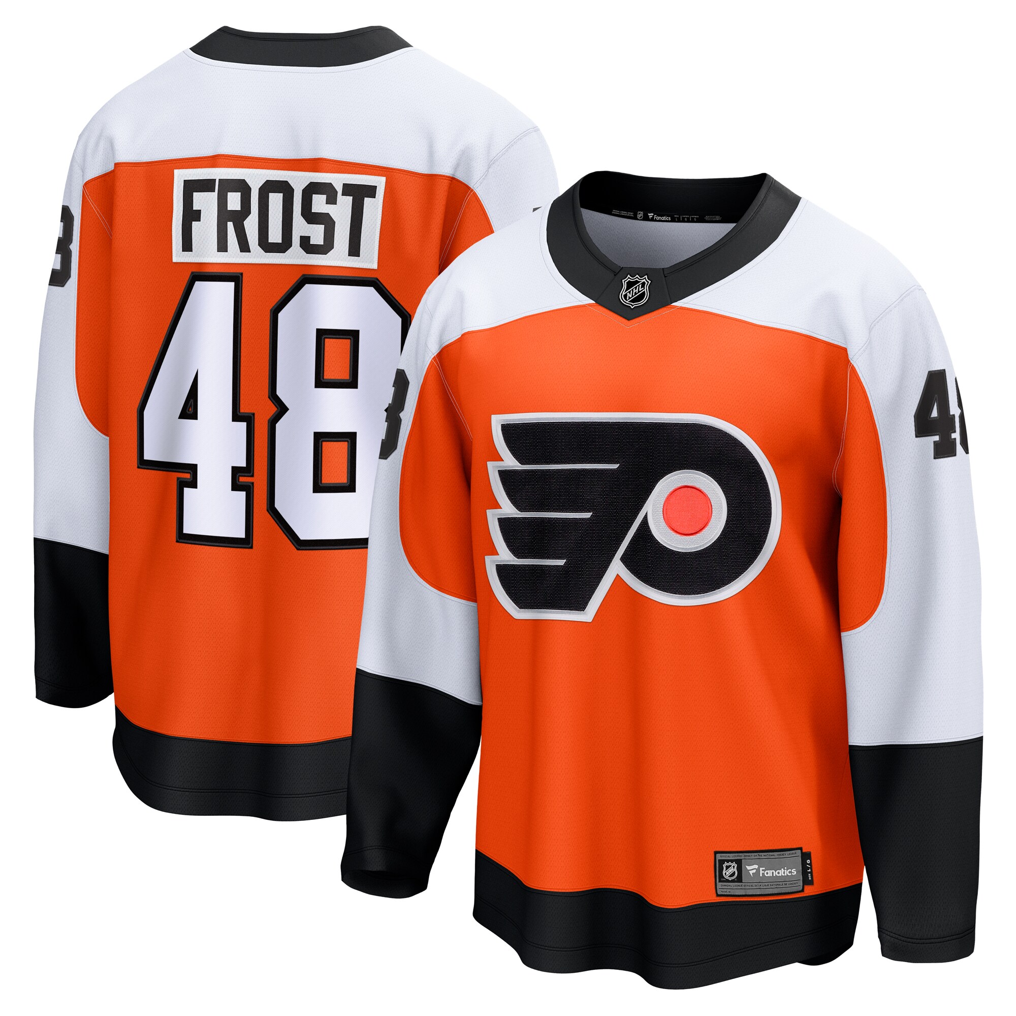Men's Philadelphia Flyers Morgan Frost Orange Home Breakaway Jersey - JS348 