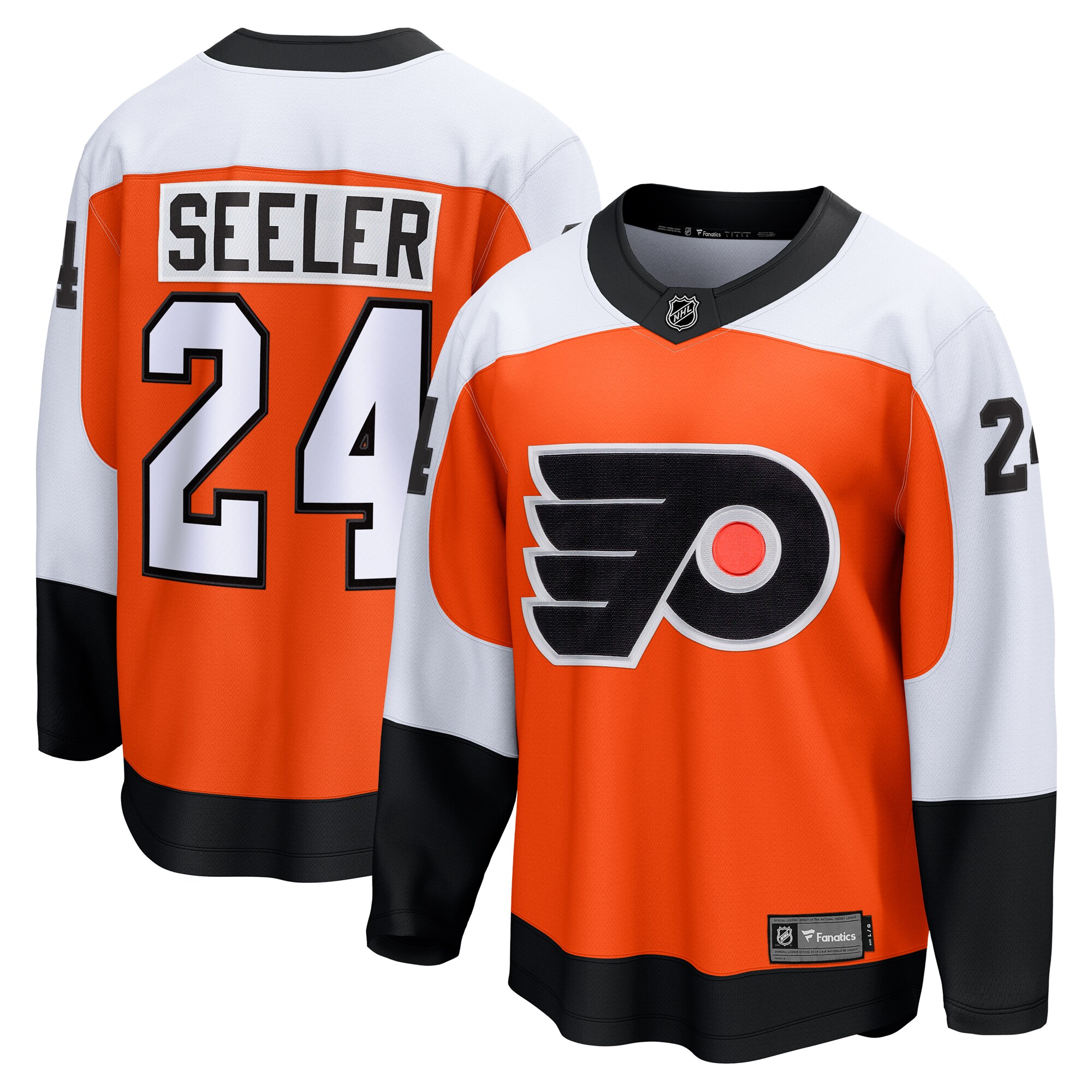 Men's Philadelphia Flyers Nick Seeler Orange Home Breakaway Jersey - JS129 