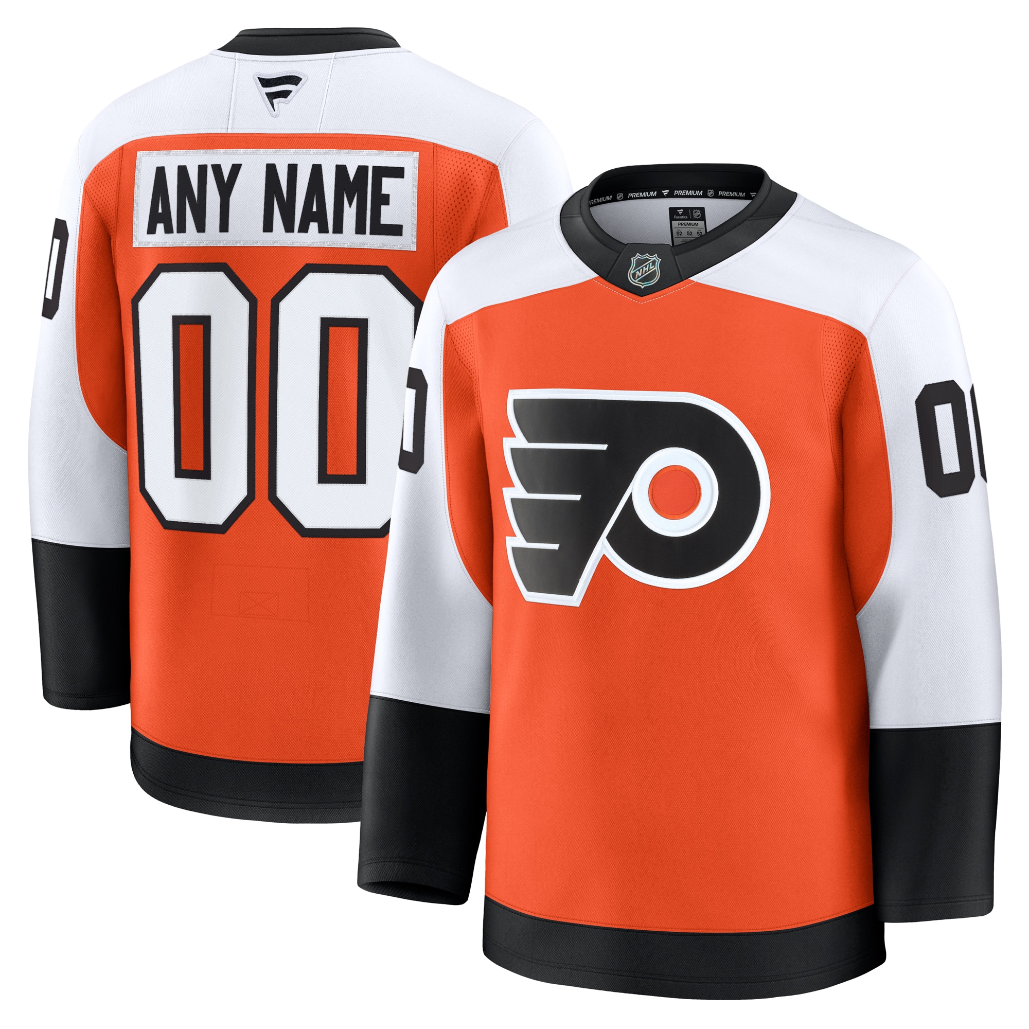 Men's Philadelphia Flyers Orange Home Premium Custom Jersey - JS551 