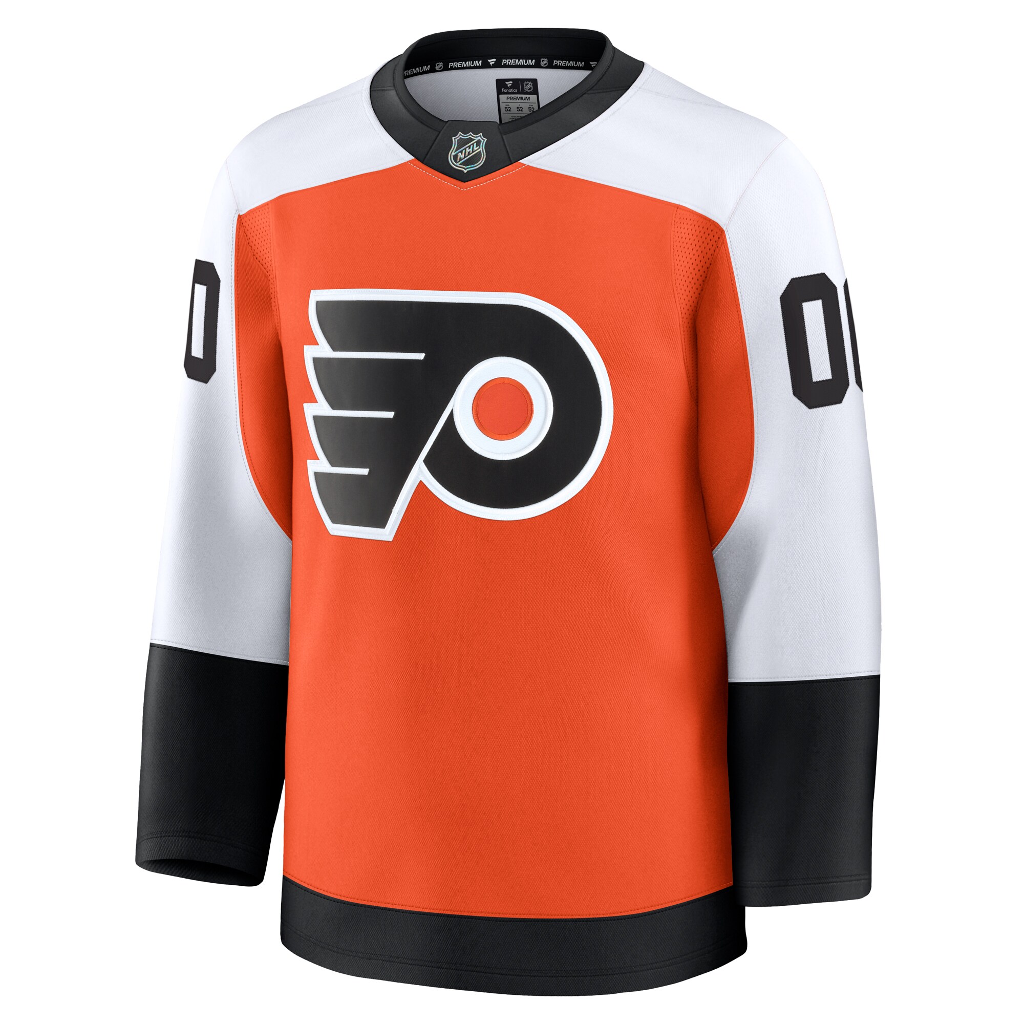 Alternative view of Men's Philadelphia Flyers Orange Home Premium Custom Jersey - JS660 