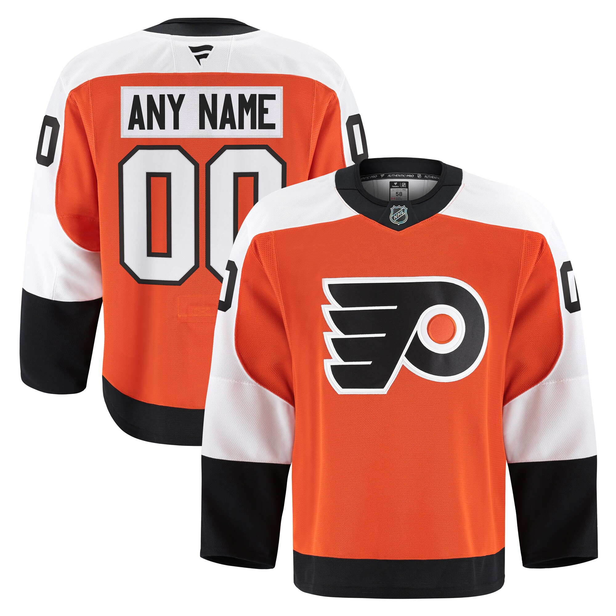 Men's Philadelphia Flyers Orange Home Pro Custom Jersey - JS410 