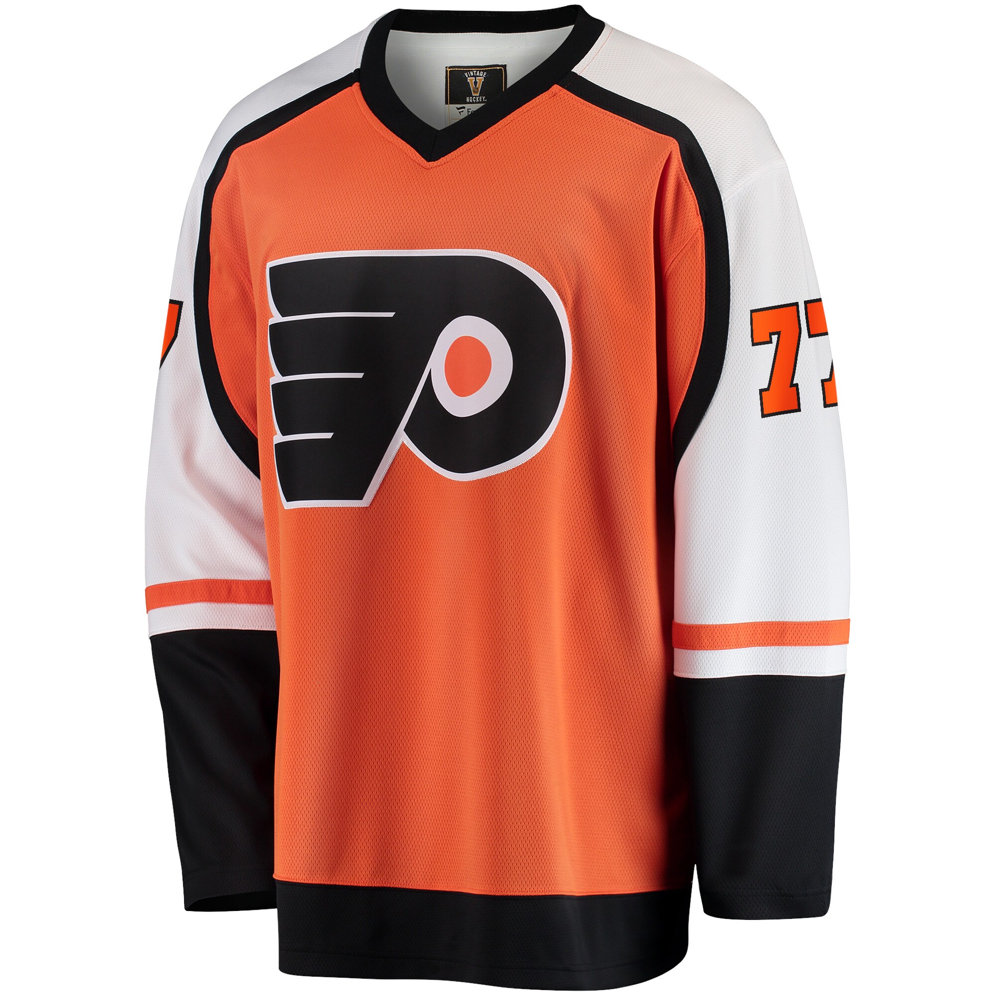 Alternative view of Men's Philadelphia Flyers Paul Coffey Orange Premier Breakaway Retired Player Jersey - JS230 