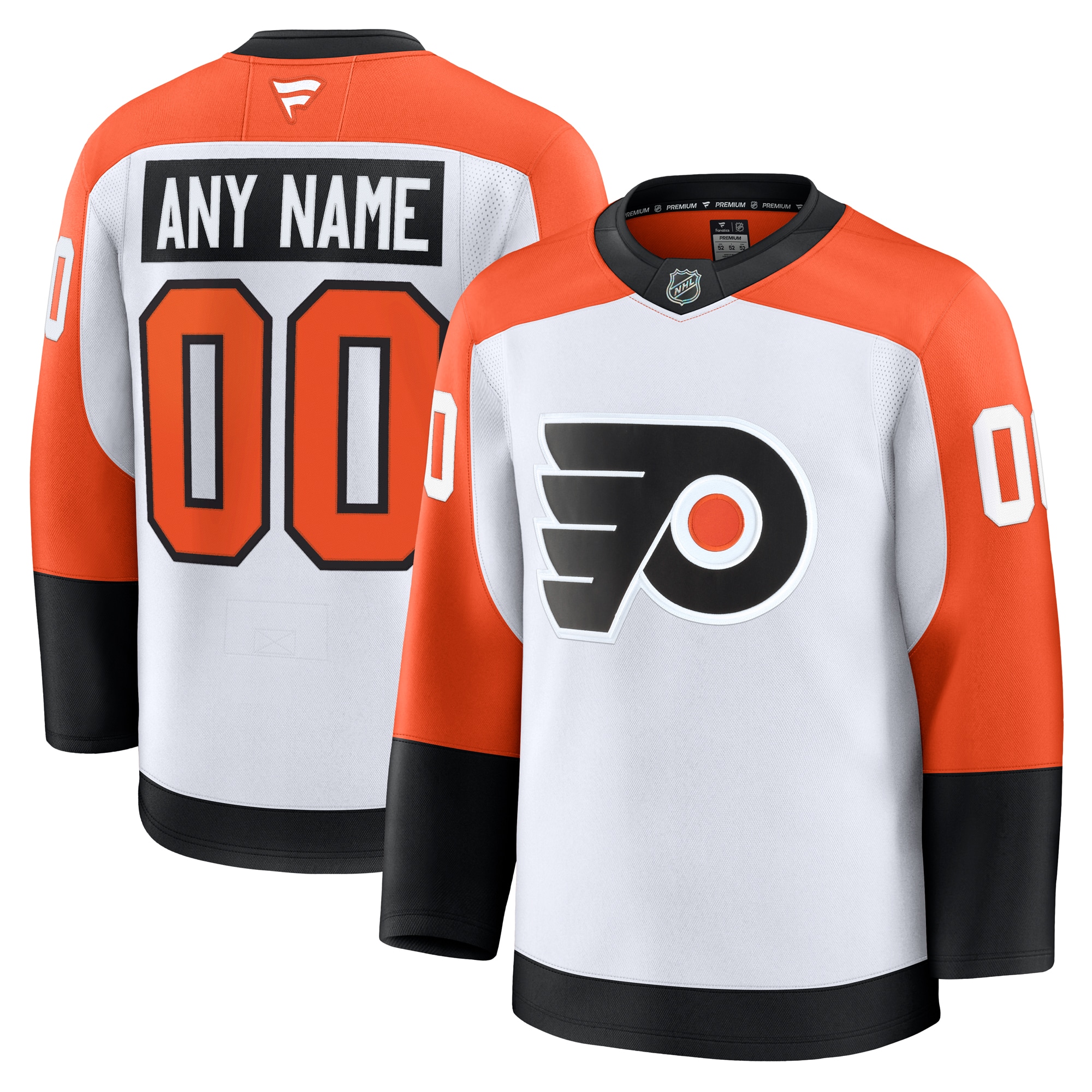 Men's Philadelphia Flyers White Away Premium Custom Jersey - JS257 