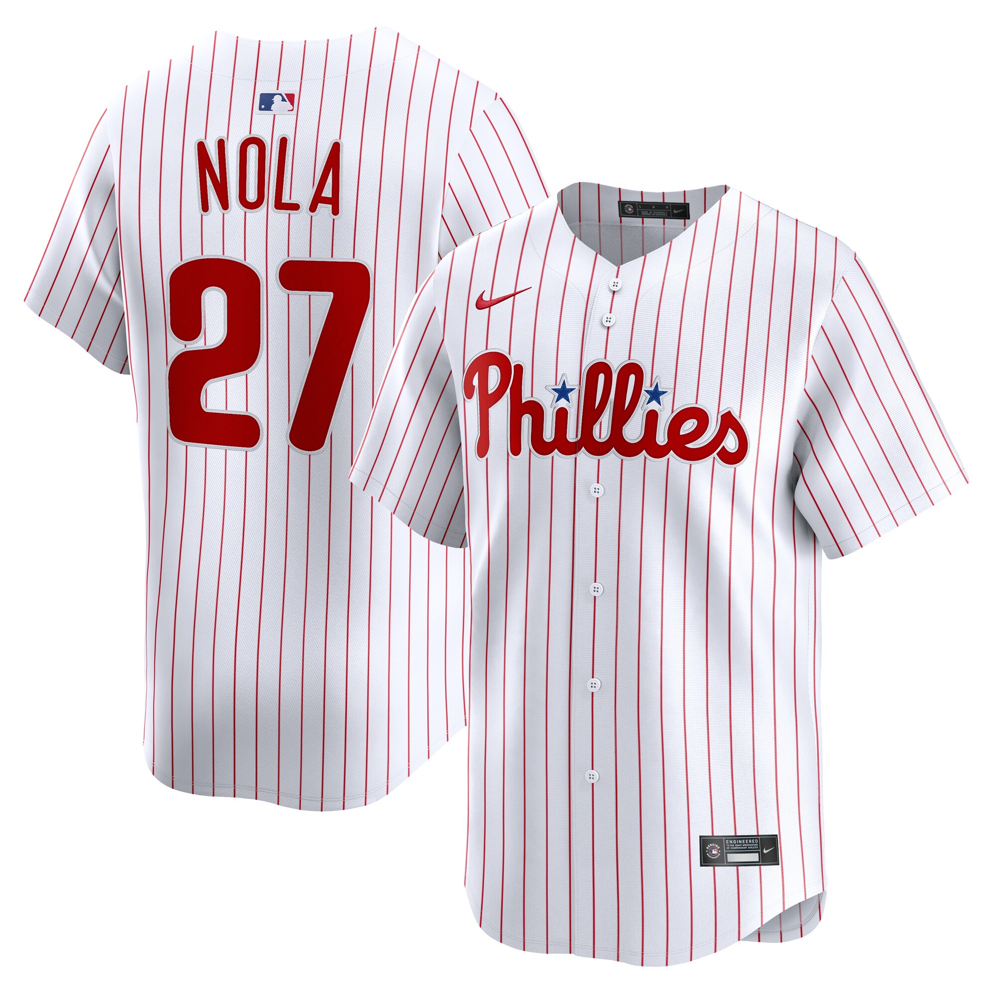 Men's Philadelphia Phillies Aaron Nola White Home Limited Player Jersey 