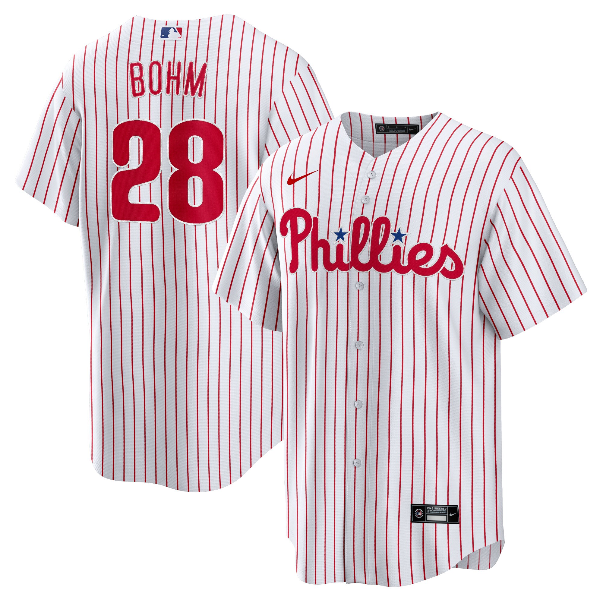 Men's Philadelphia Phillies Alec Bohm White Player Jersey 
