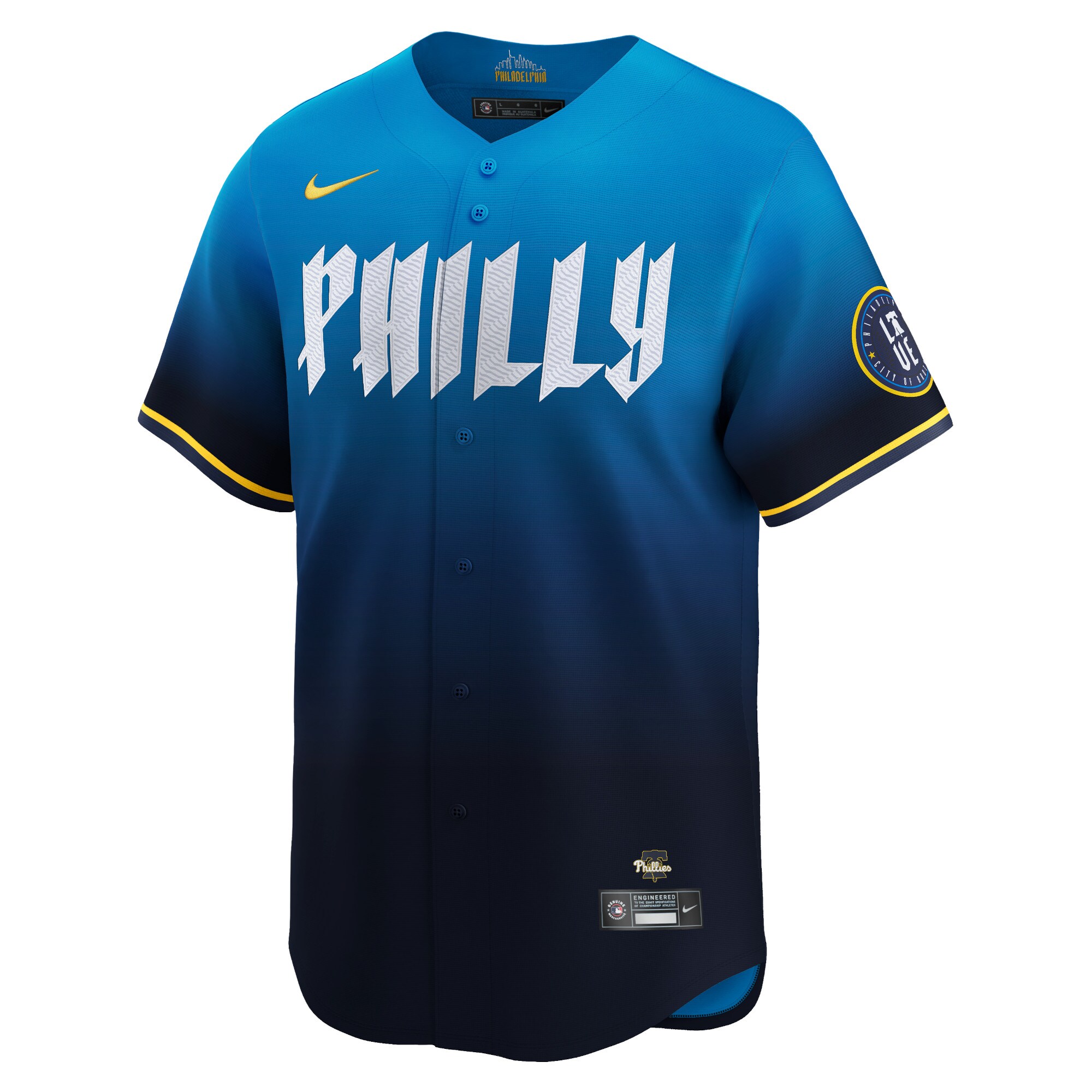 Alternative view of Men's Philadelphia Phillies Blue 2024 City Connect Limited Jersey 