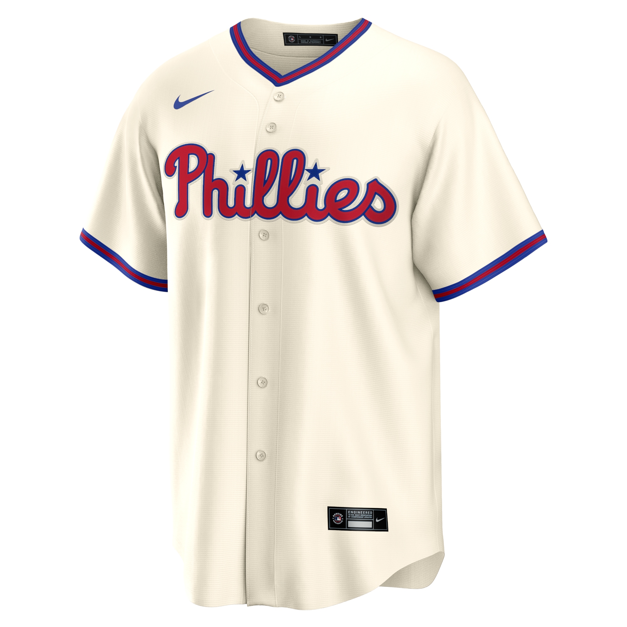 Alternative view of Men's Philadelphia Phillies Bryce Harper Cream Alternate Player Name Jersey 