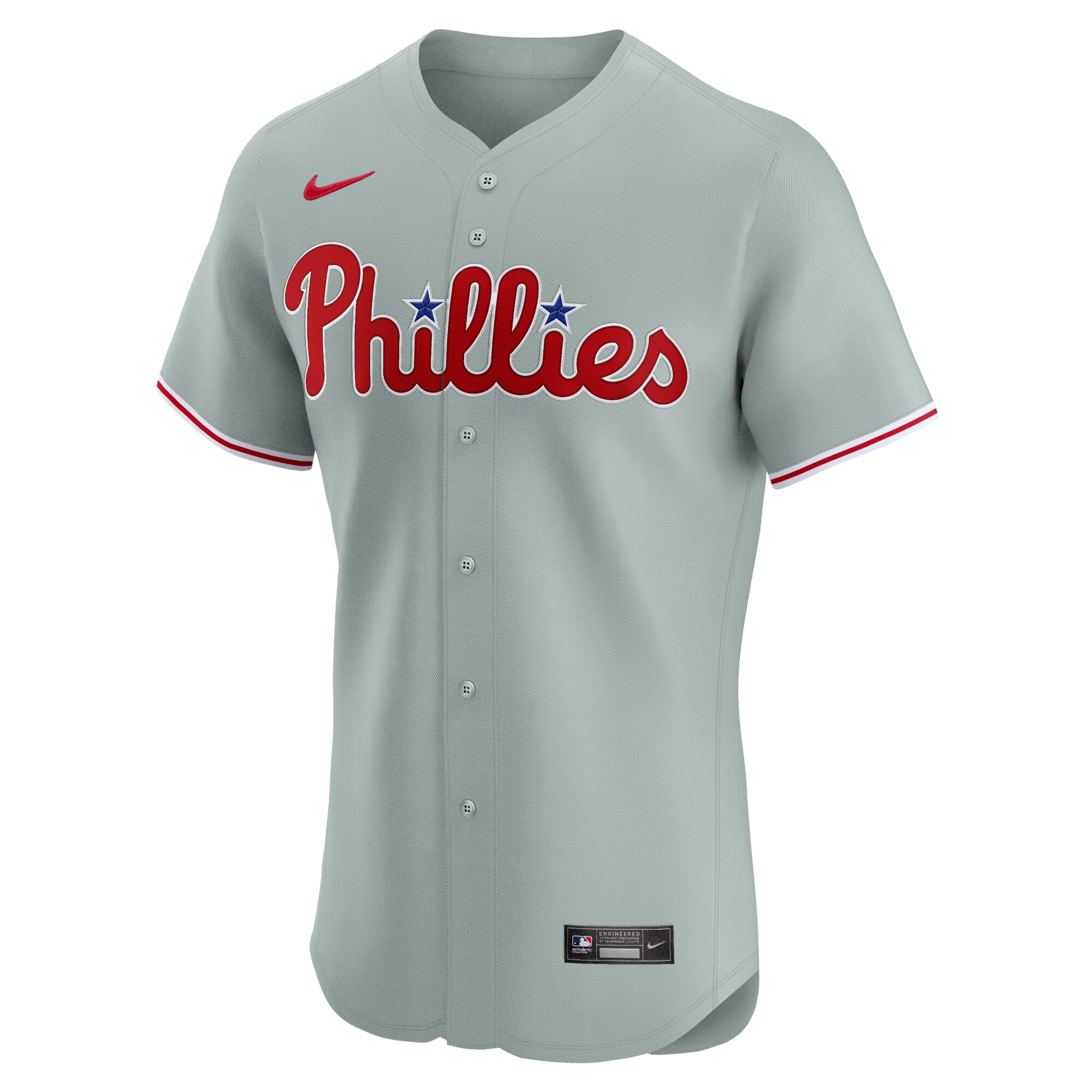 Alternative view of Men's Philadelphia Phillies Gray Road Elite Jersey 