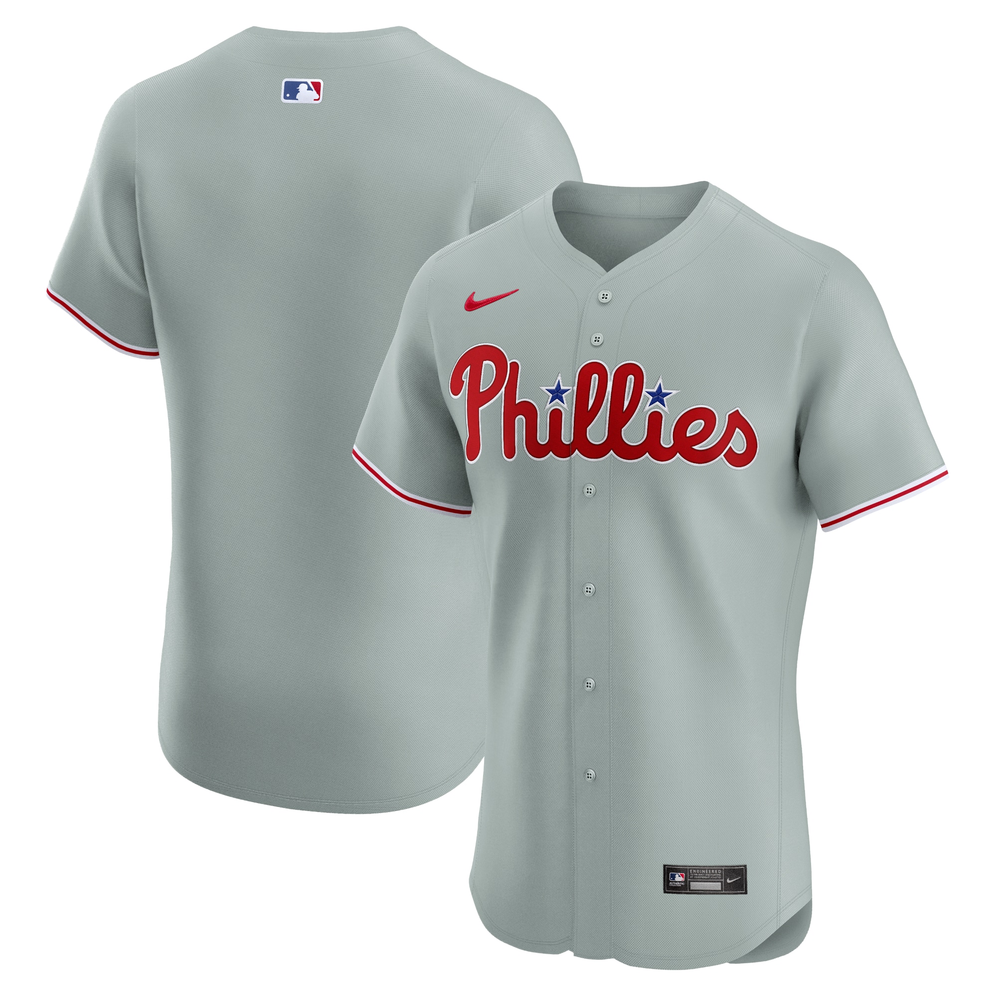 Men's Philadelphia Phillies Gray Road Elite Jersey 