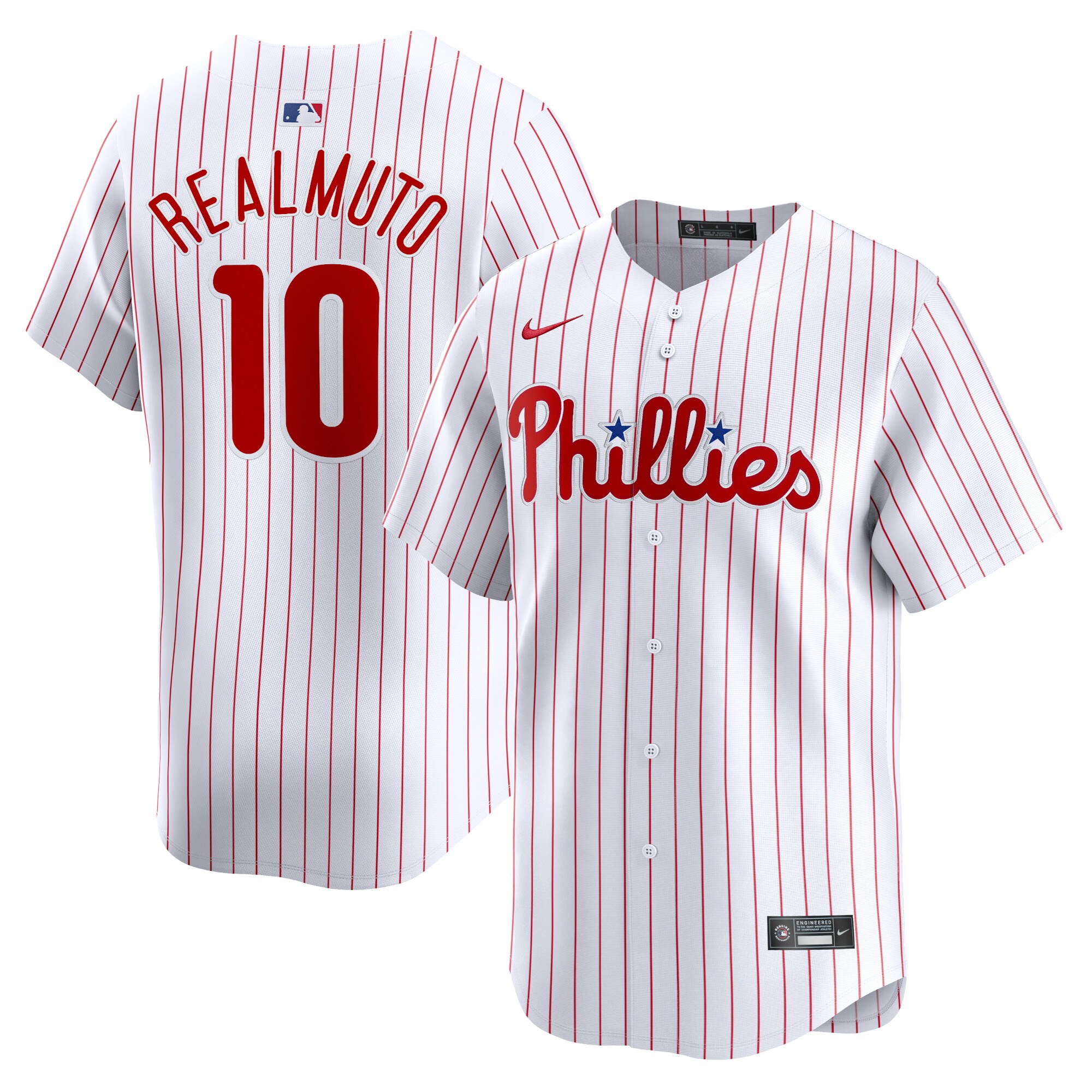 Men's Philadelphia Phillies J.T. Realmuto White Home Limited Player Jersey 