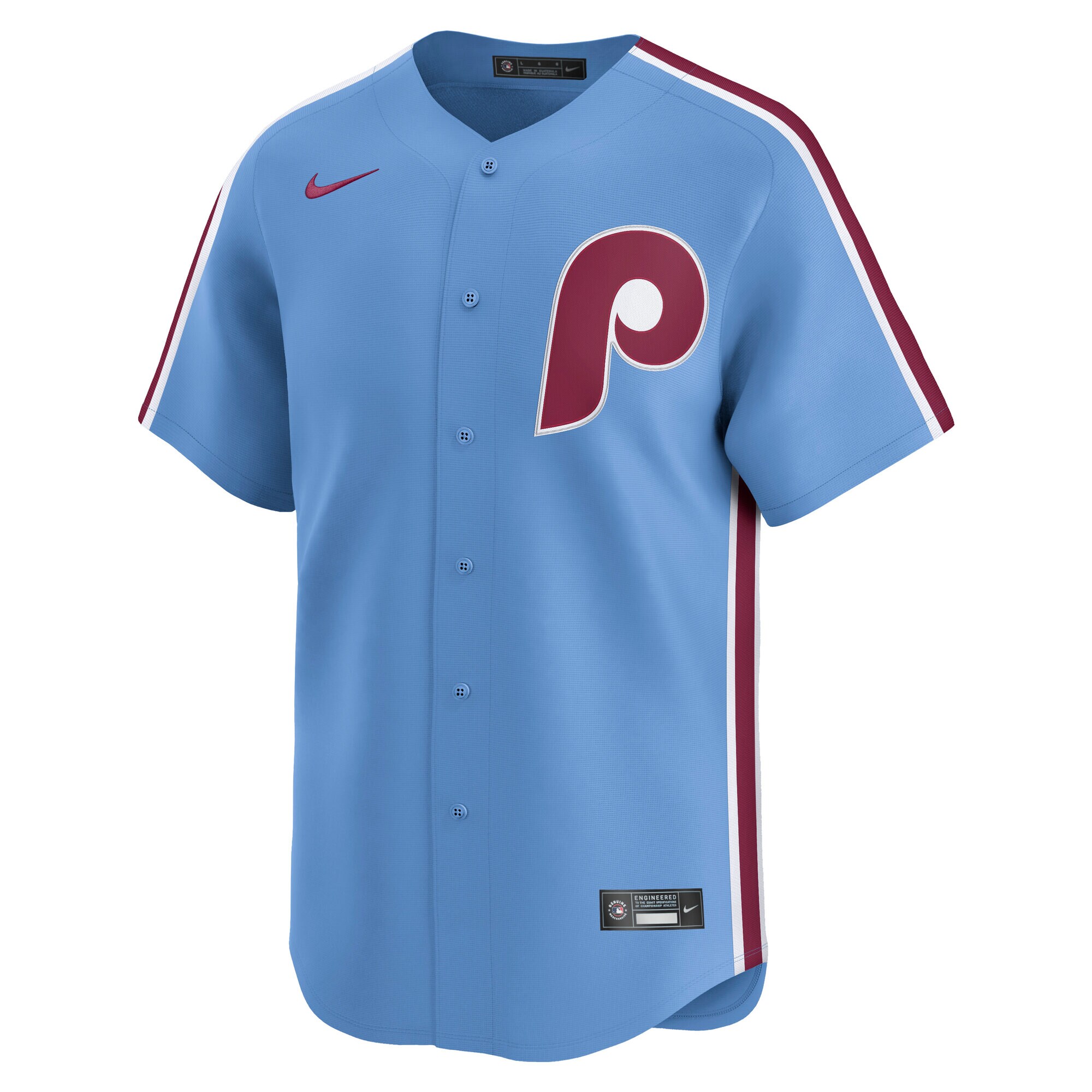 Alternative view of Men's Philadelphia Phillies Light Blue Alternate Limited Jersey 