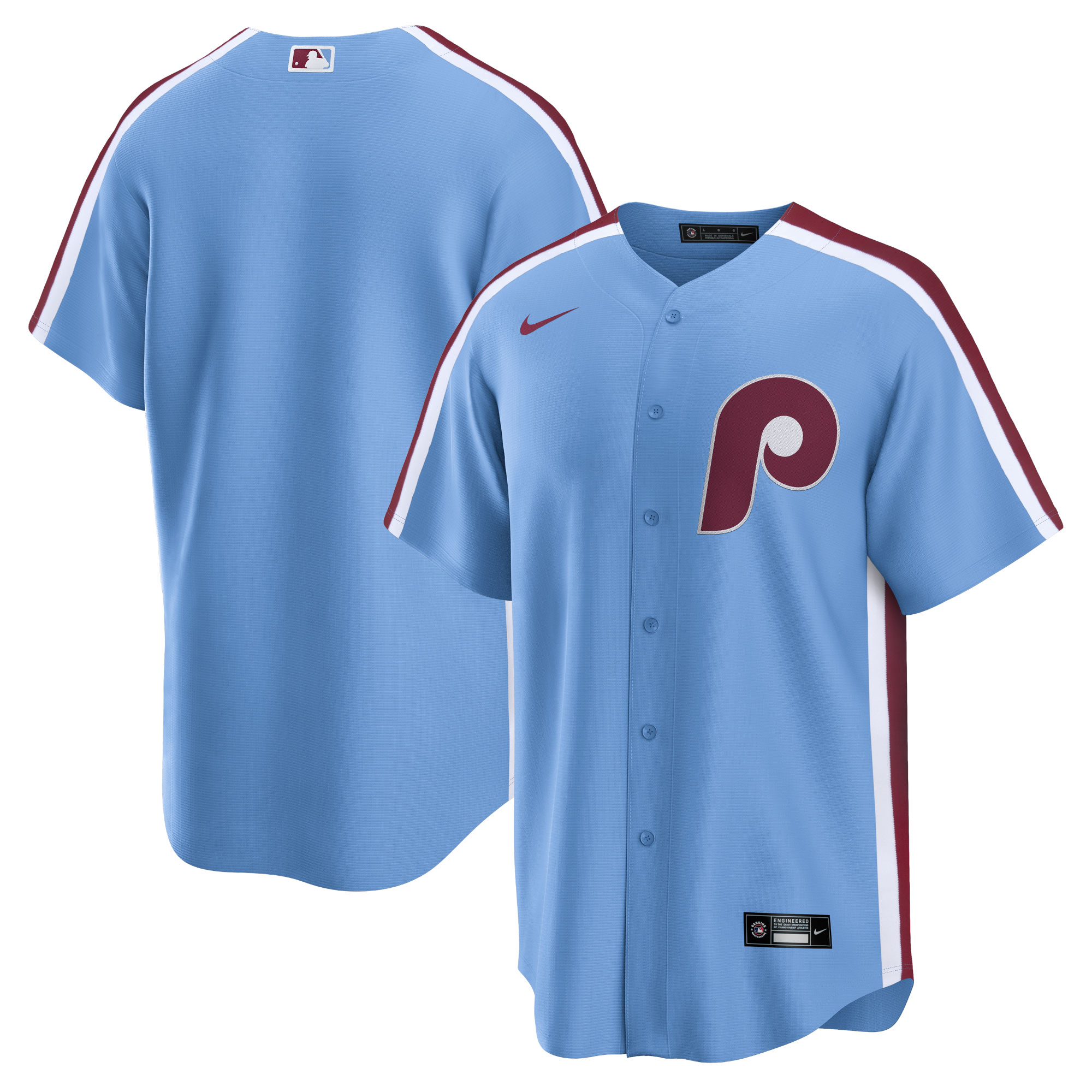 Men's Philadelphia Phillies Light Blue Alternate Team Jersey 
