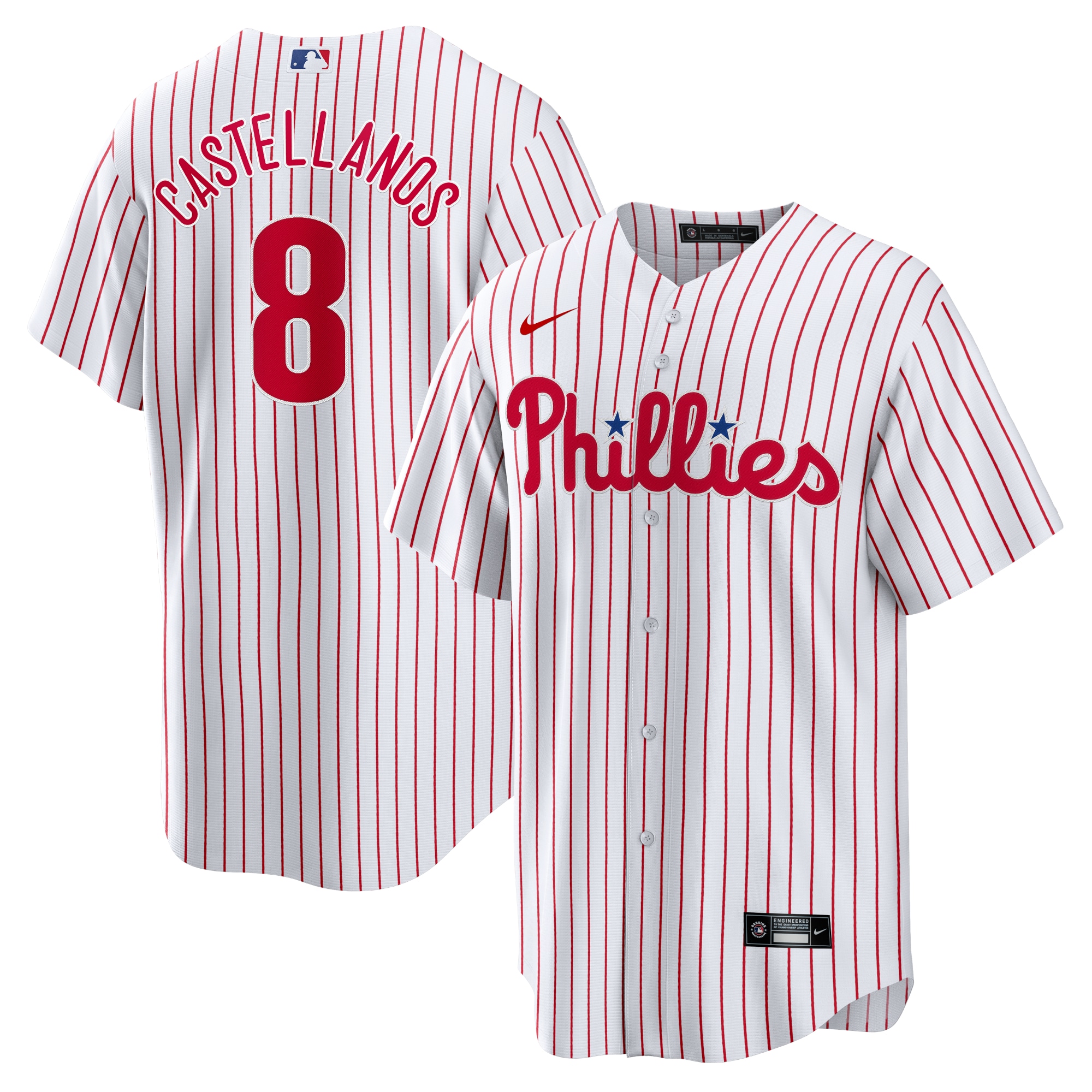 Men's Philadelphia Phillies Nick Castellanos White Player Jersey 
