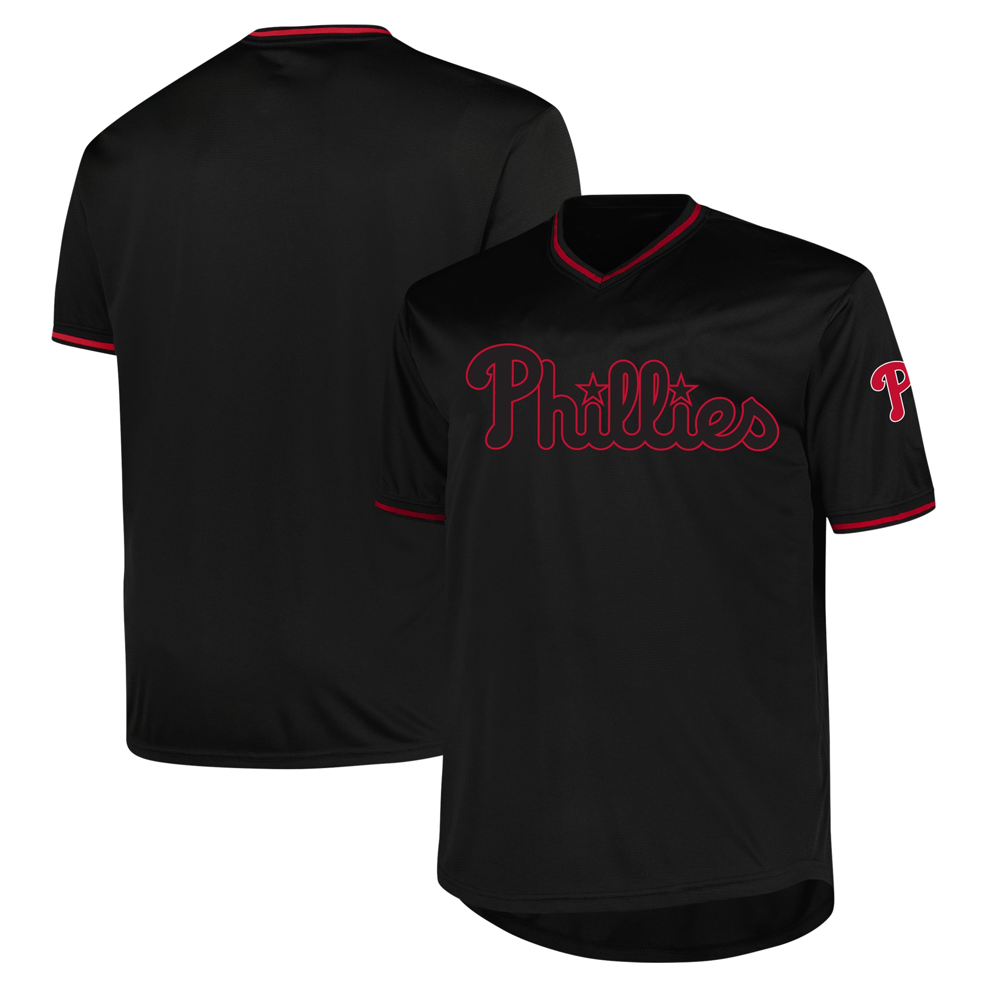 Men's Philadelphia Phillies Profile Black Big & Tall Pop Fashion Jersey 