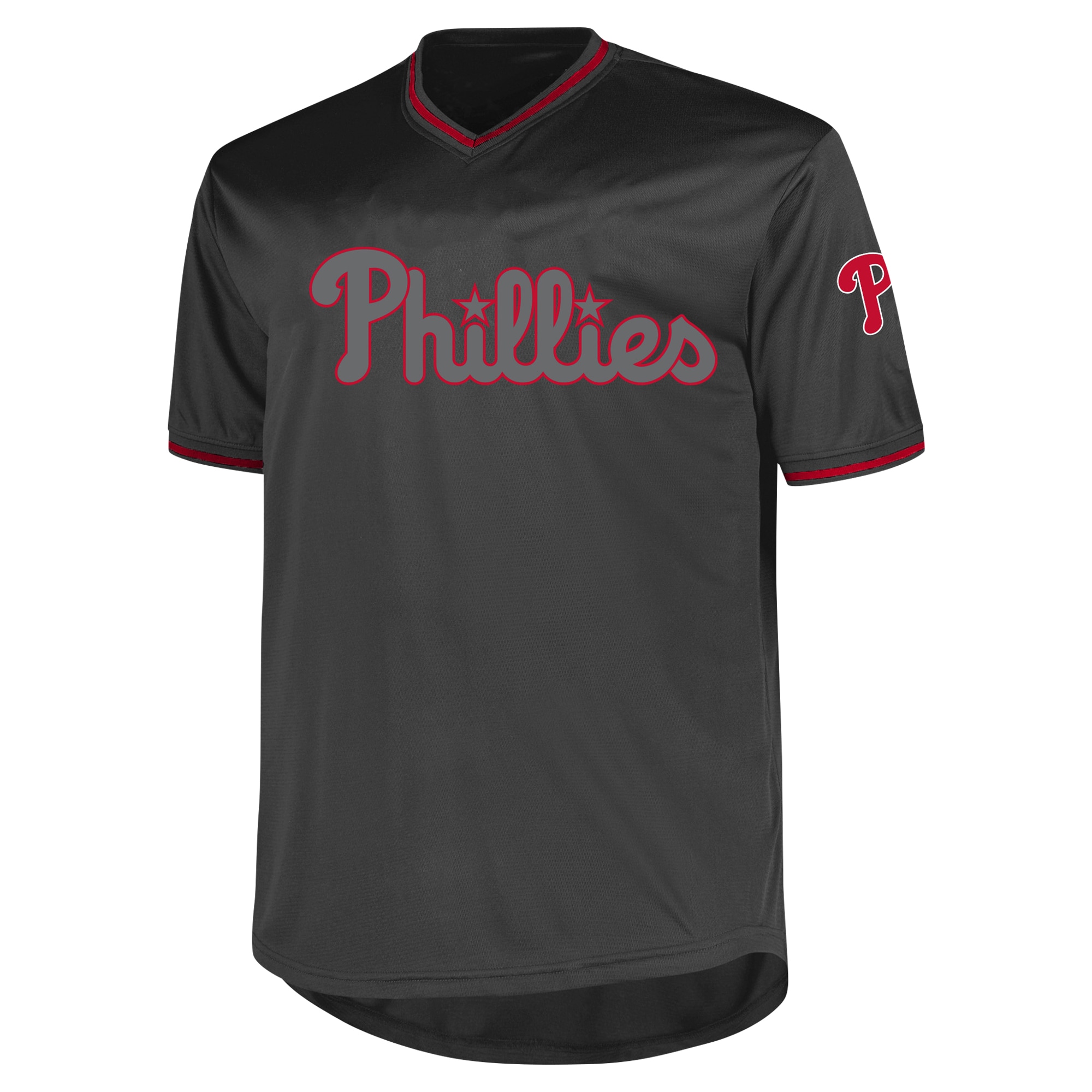 Alternative view of Men's Philadelphia Phillies Profile Charcoal Big & Tall Pop Fashion Jersey 