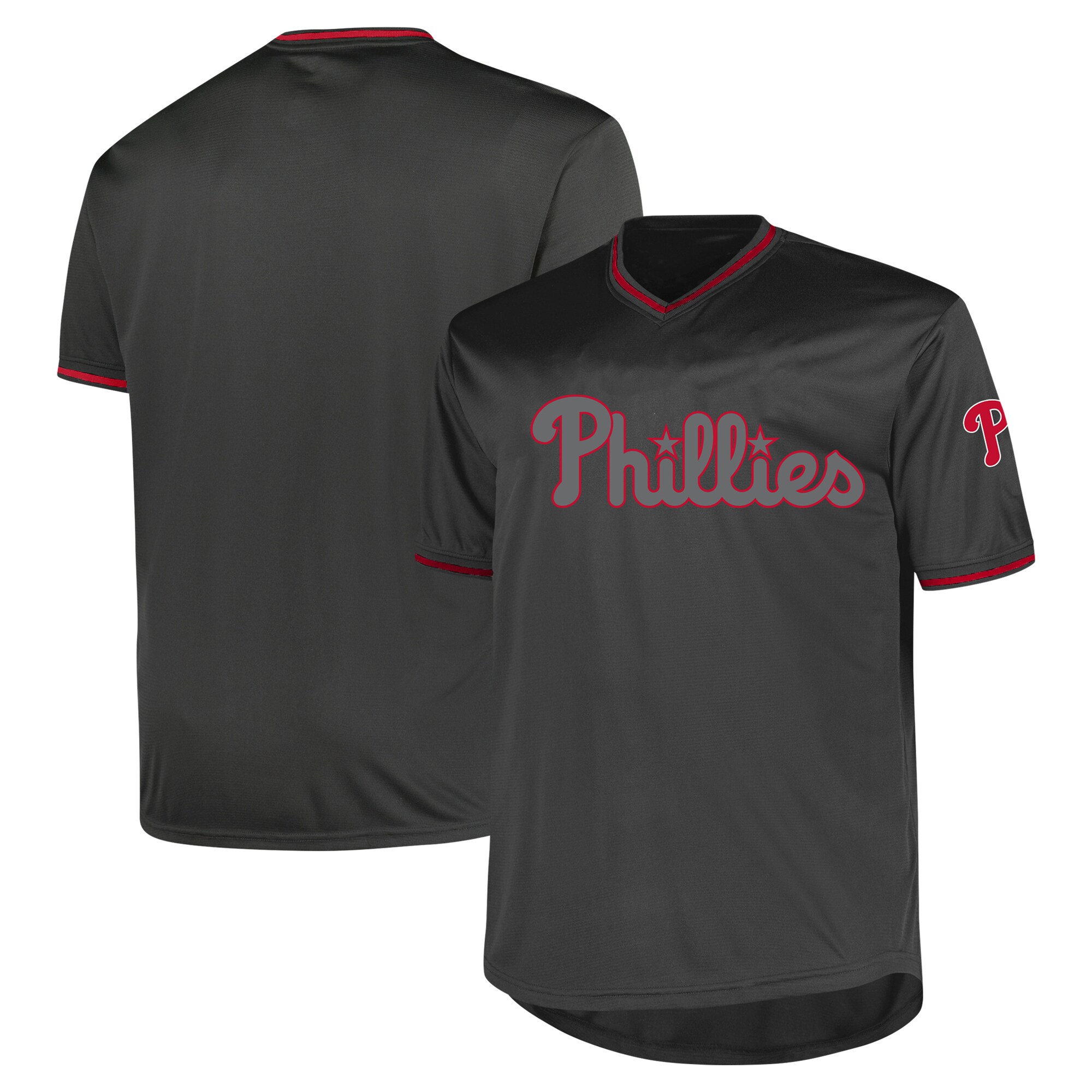 Men's Philadelphia Phillies Profile Charcoal Big & Tall Pop Fashion Jersey 