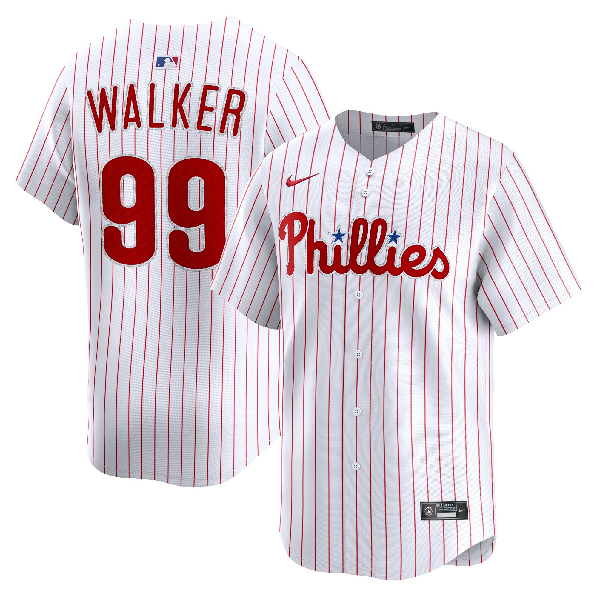 Men's Philadelphia Phillies Taijuan Walker White Alternate Limited Player Jersey 