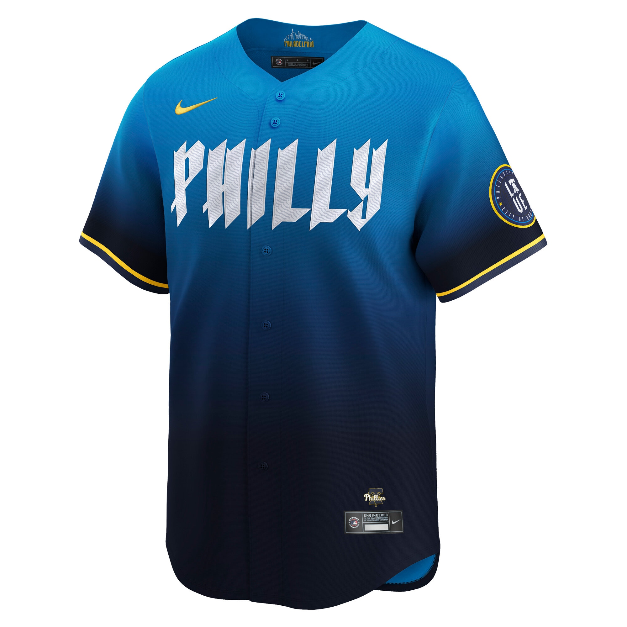 Alternative view of Men's Philadelphia Phillies Trea Turner Blue City Connect Limited Player Jersey 