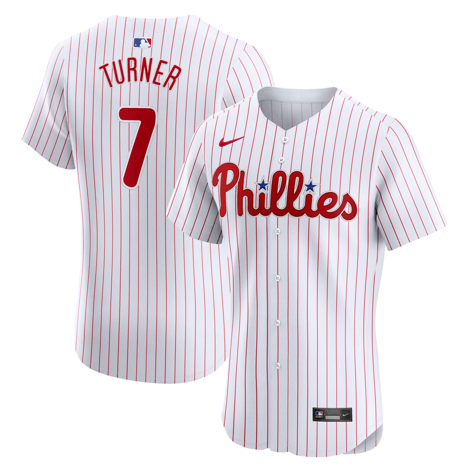 Men's Philadelphia Phillies Trea Turner White Home Elite Jersey 