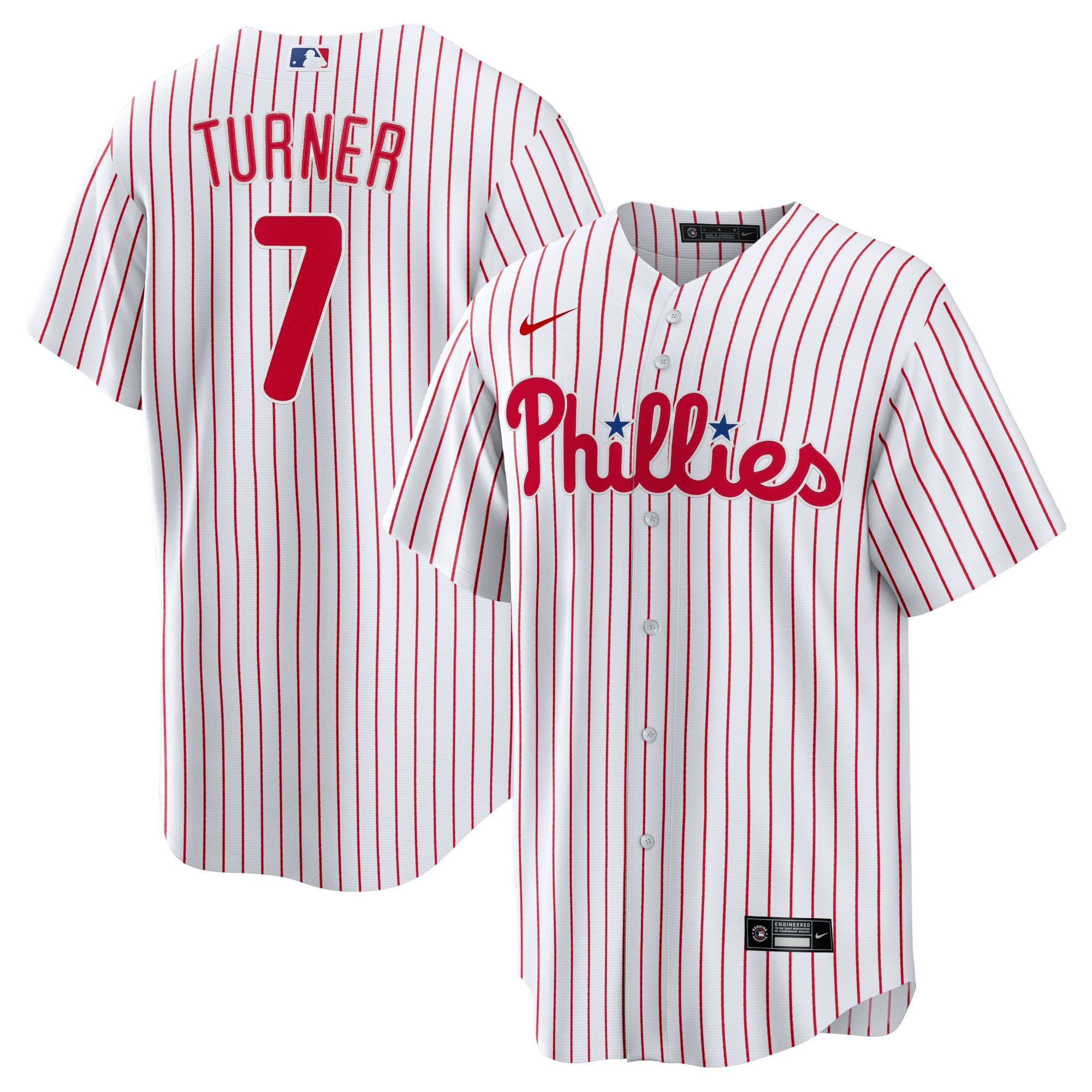 Men's Philadelphia Phillies Trea Turner White Home Player Jersey 