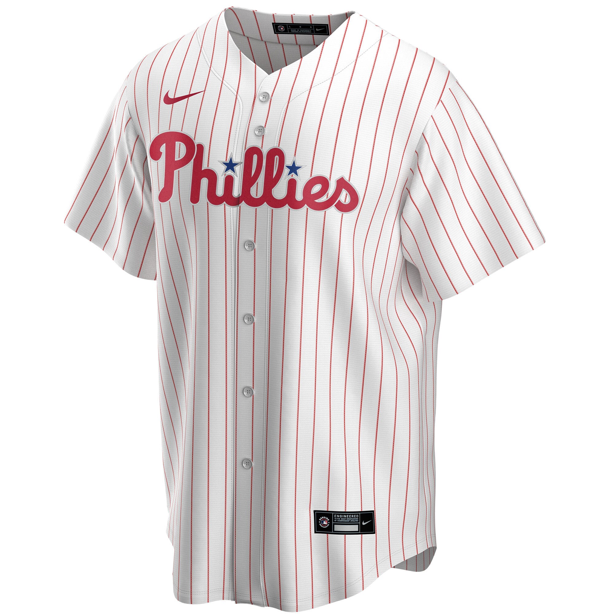 Alternative view of Men's Philadelphia Phillies White Home Custom Jersey 