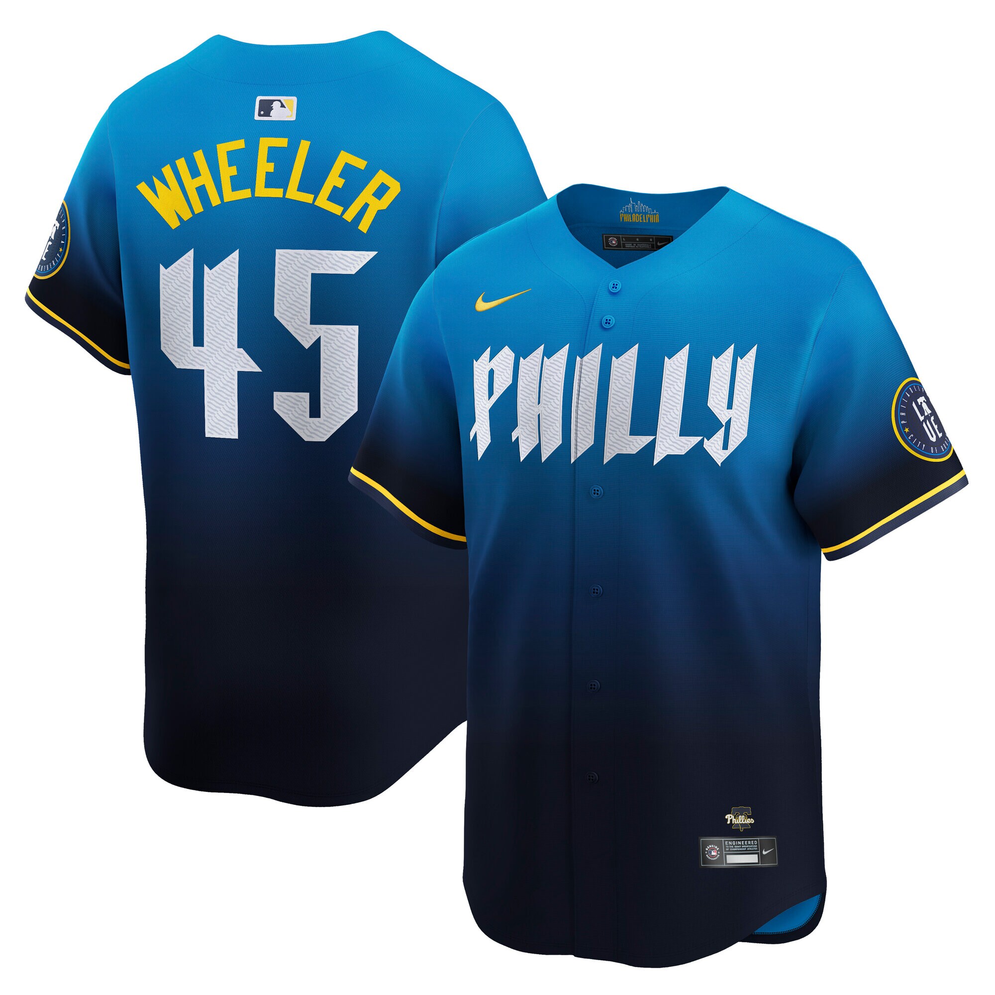 Men's Philadelphia Phillies Zack Wheeler Blue City Connect Limited Player Jersey 
