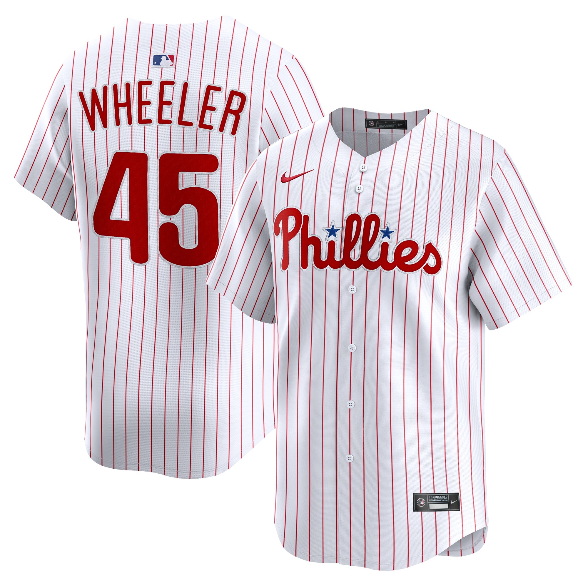 Men's Philadelphia Phillies Zack Wheeler White Home Limited Player Jersey 