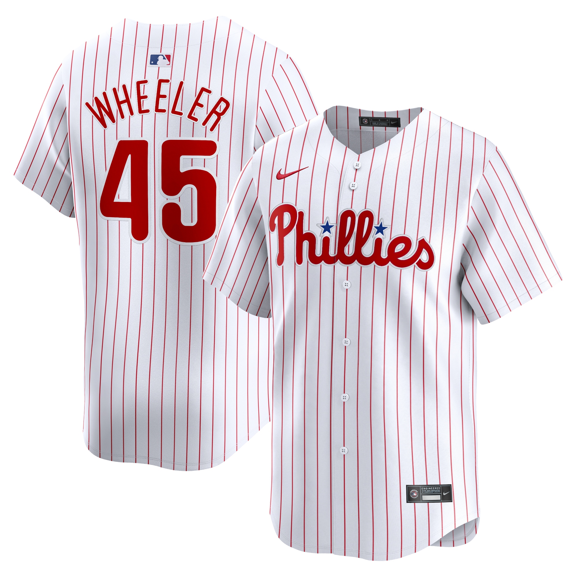 Men's Philadelphia Phillies Zack Wheeler White Home Limited Player Jersey 