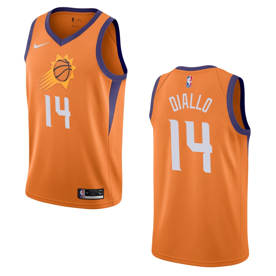 Men's Phoenix Suns #14 Cheick Diallo Statement Swingman Jersey - Orange