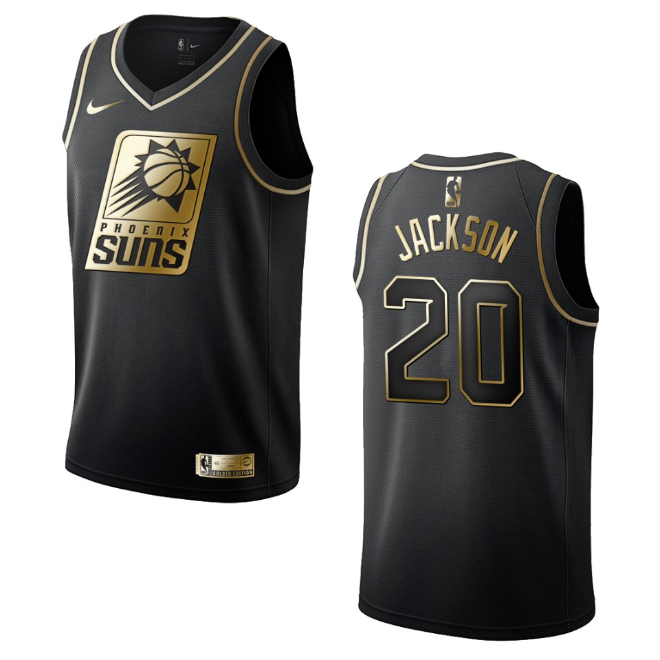 Men's Phoenix Suns #20 Josh Jackson Golden Edition Jersey - Black