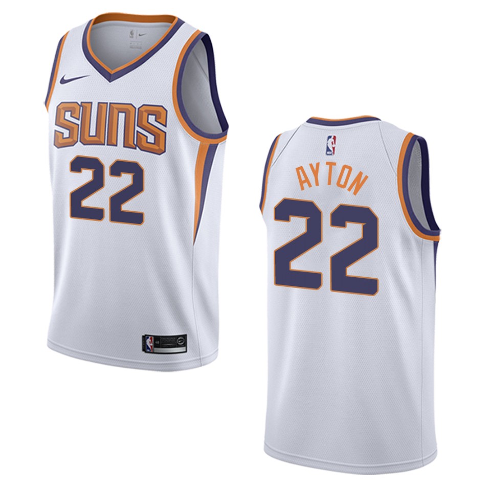 Men's Phoenix Suns #22 Deandre Ayton Association Swingman Jersey - White