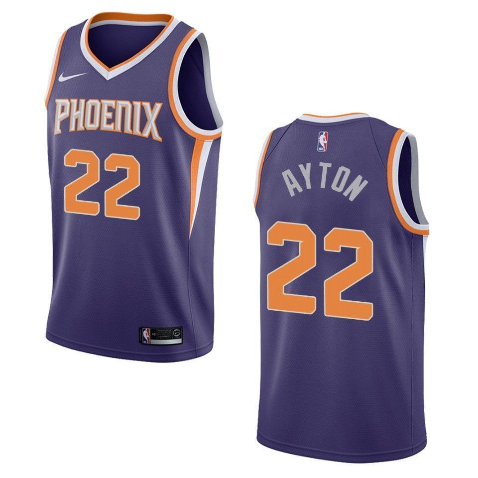 Men's Phoenix Suns 22 Deandre Ayton Icon Swingman Jersey - Purple - JS318 
