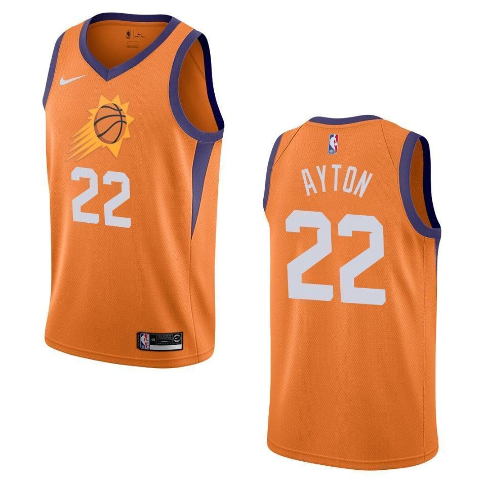Men's Phoenix Suns 22 Deandre Ayton Statement Swingman Jersey - Orange - JS505 