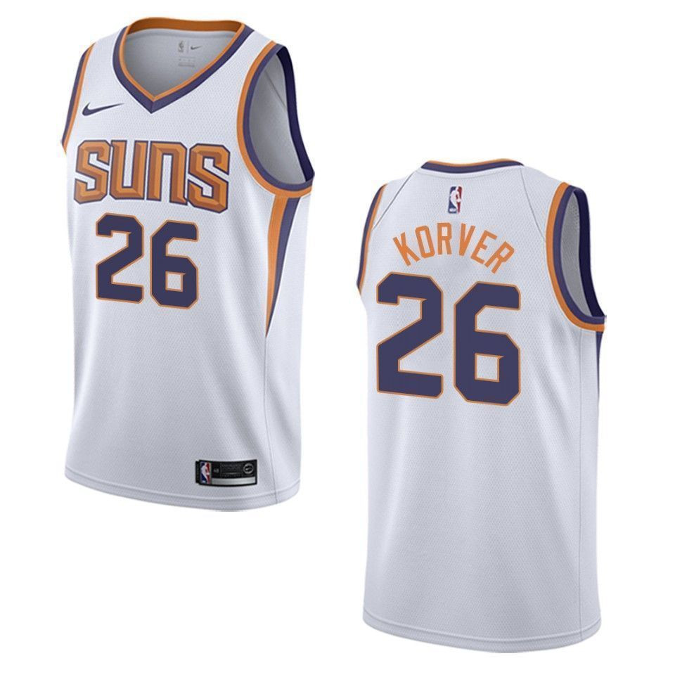 Men's Phoenix Suns 26 Kyle Korver Association Swingman Jersey - White - JS485 